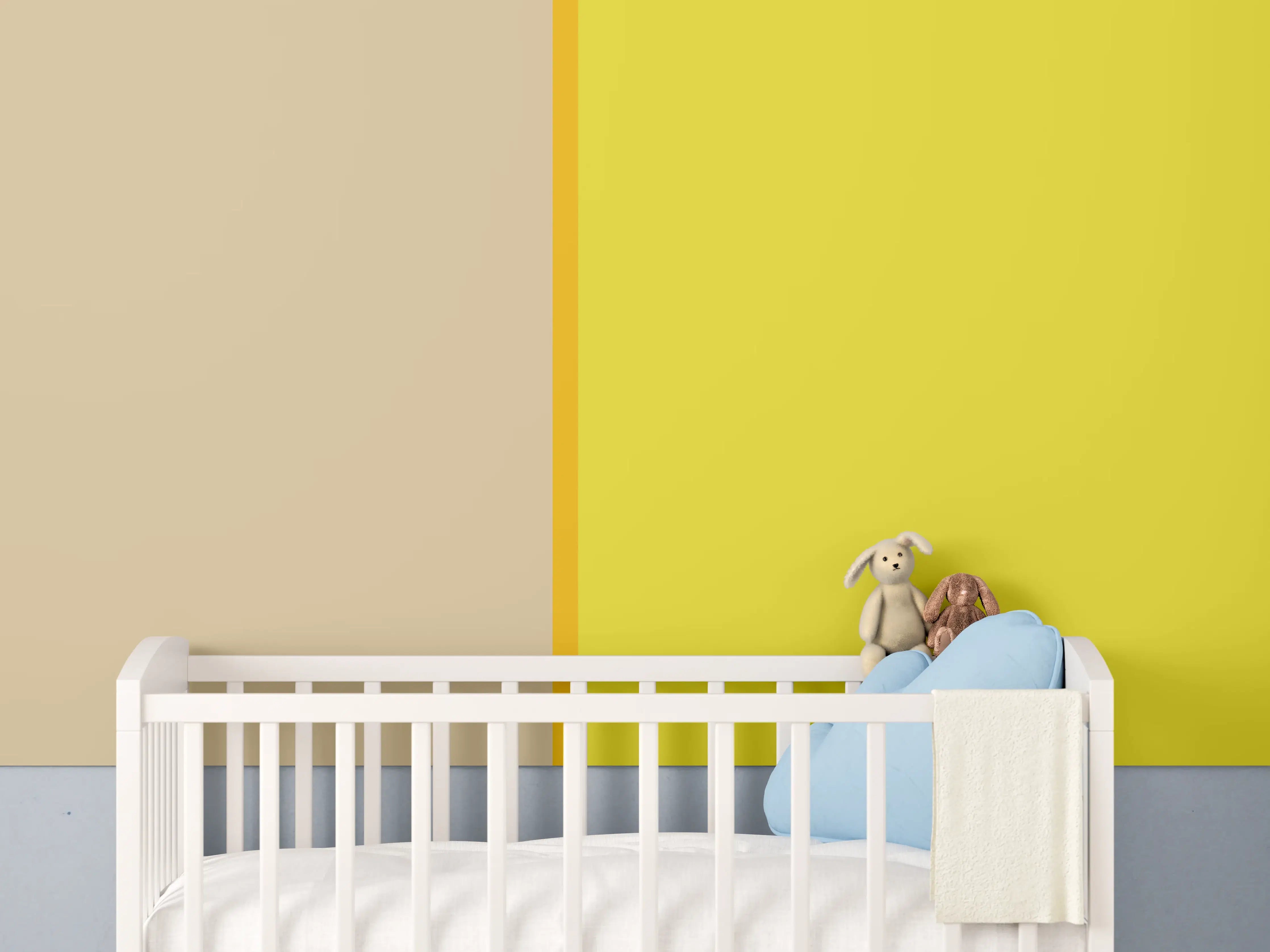 Babyzimmer Wandgestaltung - The Yellows - Easy Vertical - Honey