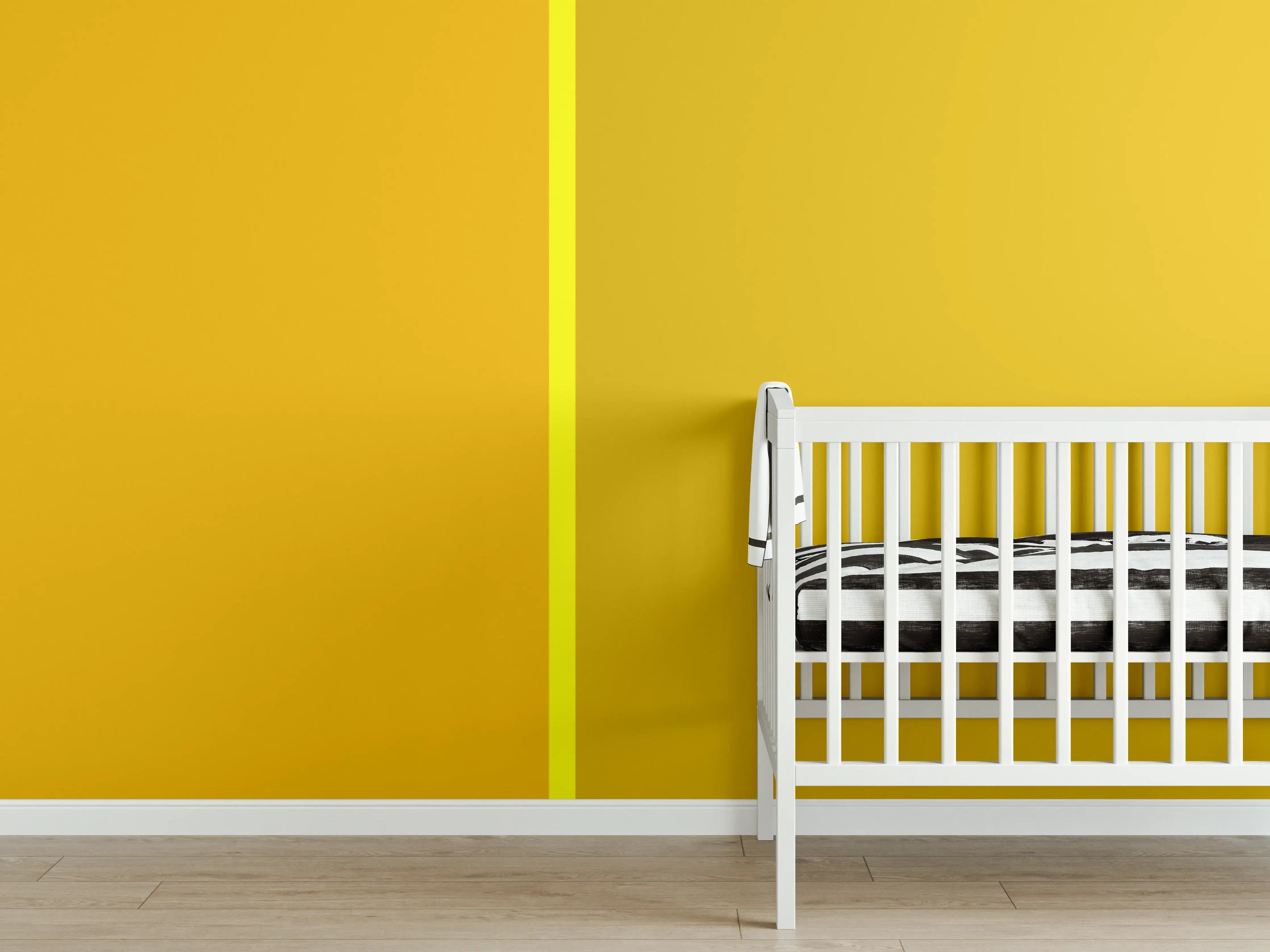 Babyzimmer Wandgestaltung - The Yellows - Easy Vertical - Lemon