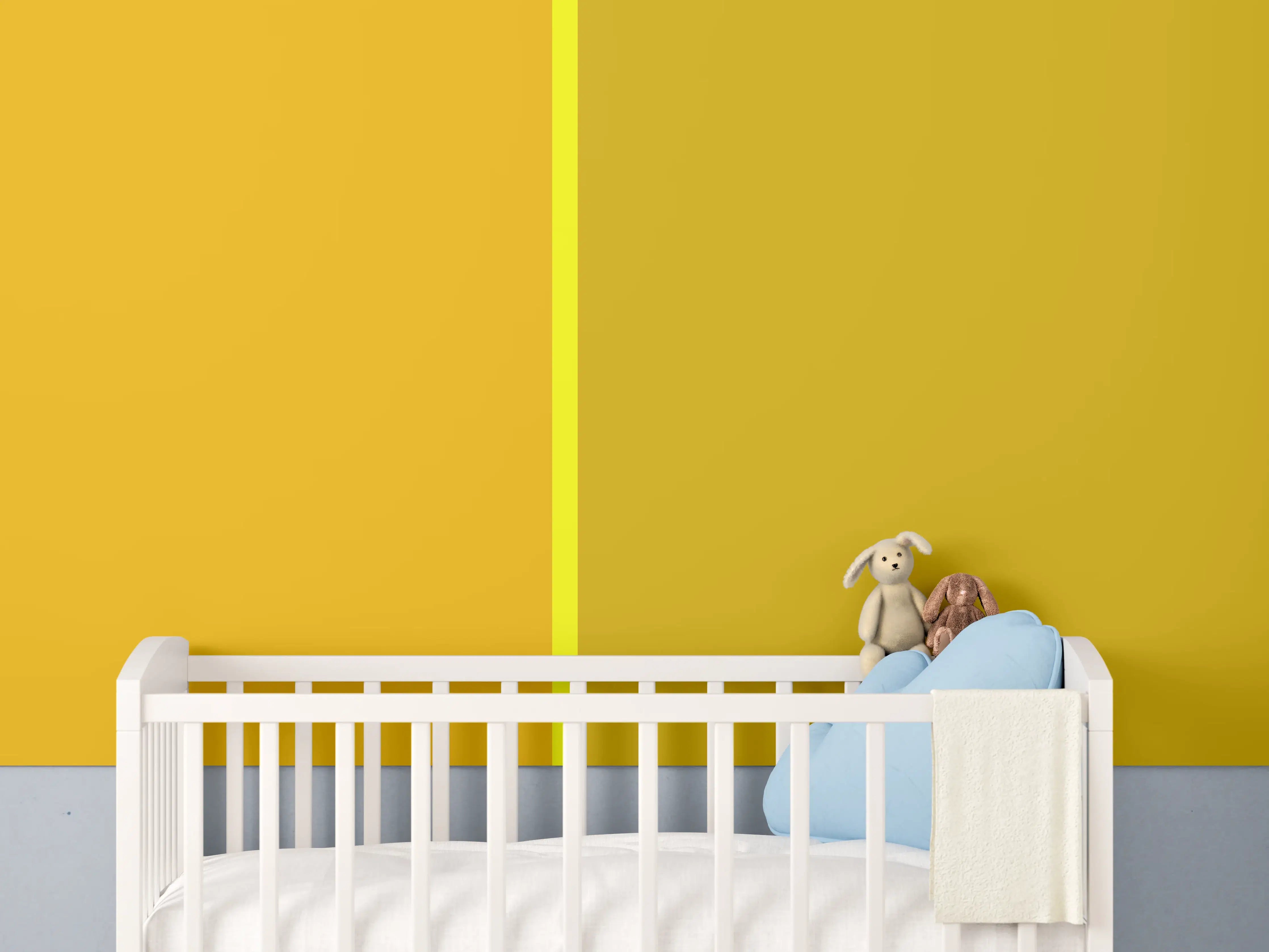Babyzimmer Wandgestaltung - The Yellows - Easy Vertical - Lemon