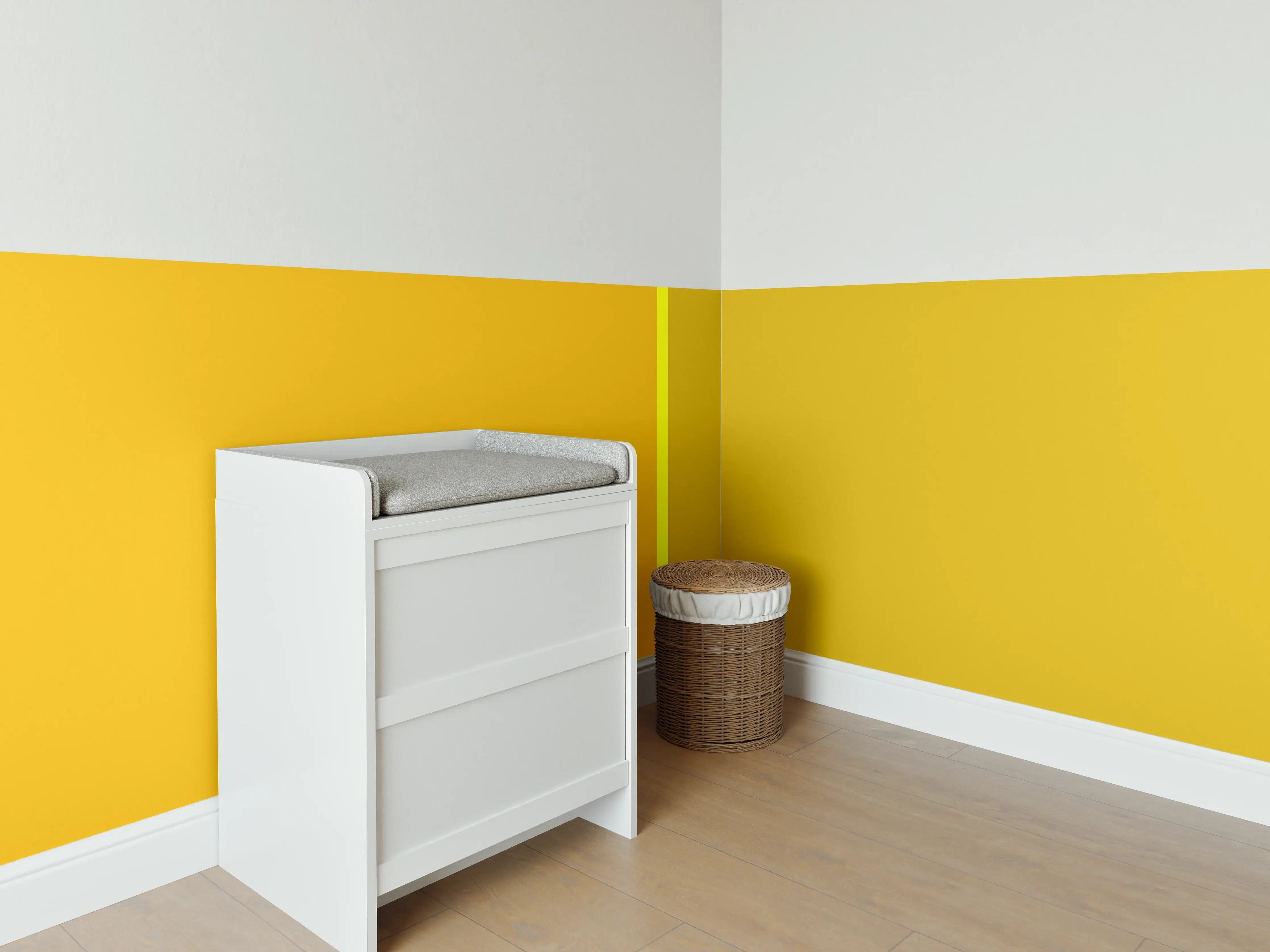 Babyzimmer Wandgestaltung - The Yellows - Easy Vertical - Lemon