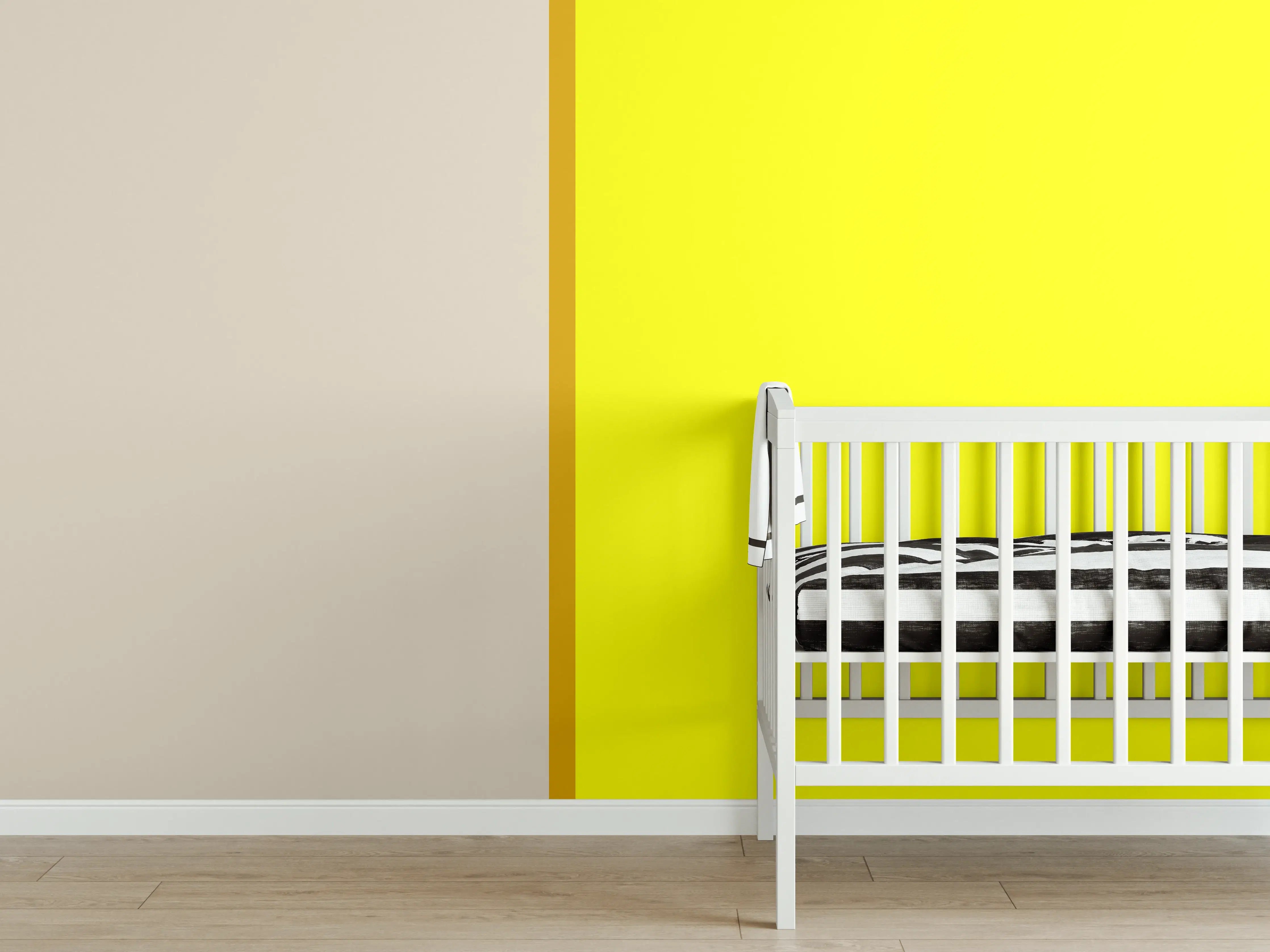 Babyzimmer Wandgestaltung - The Yellows - Easy Vertical - Vanilla