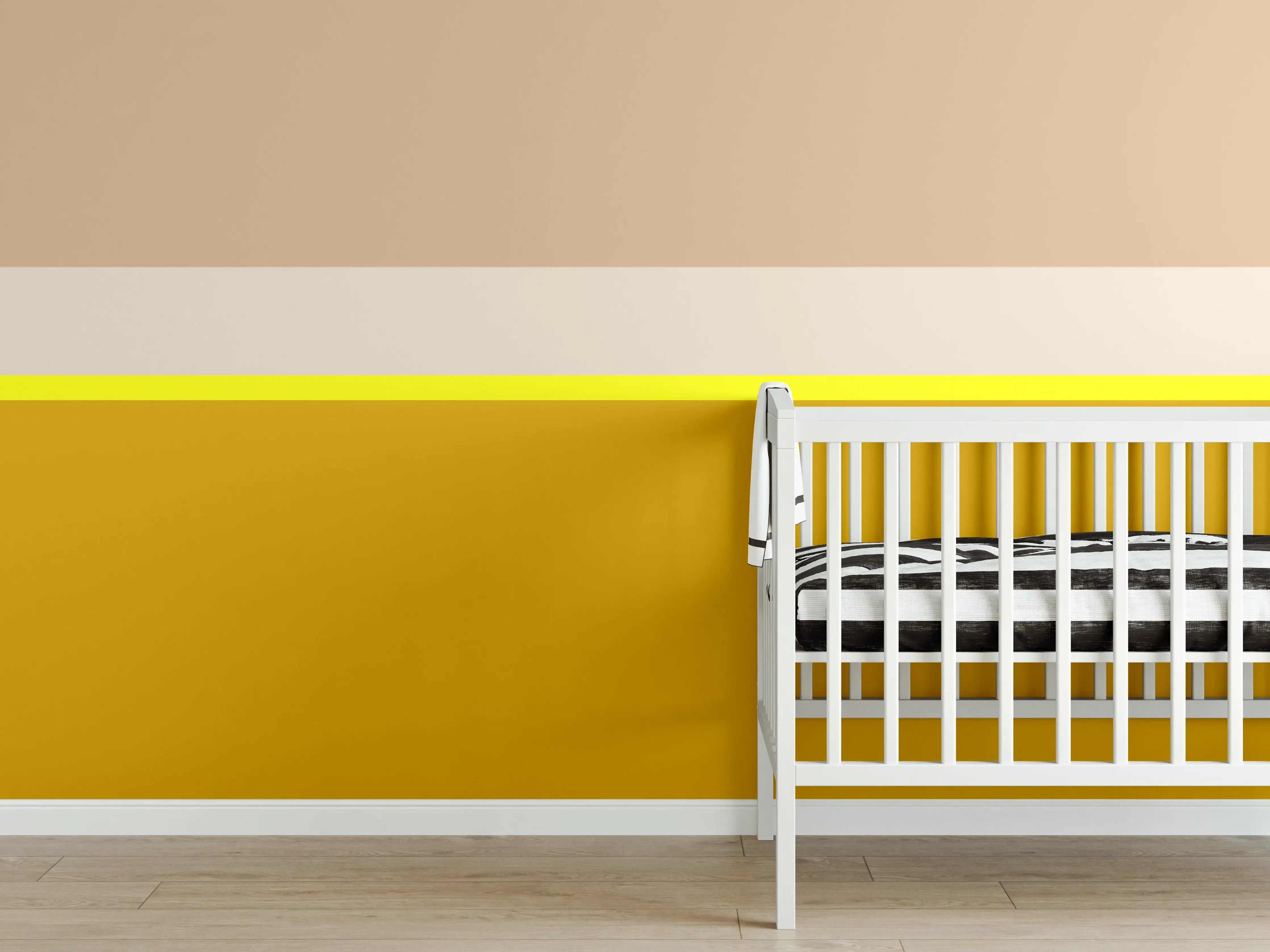 Babyzimmer Wandgestaltung - The Yellows - Horizontal - Buttercup