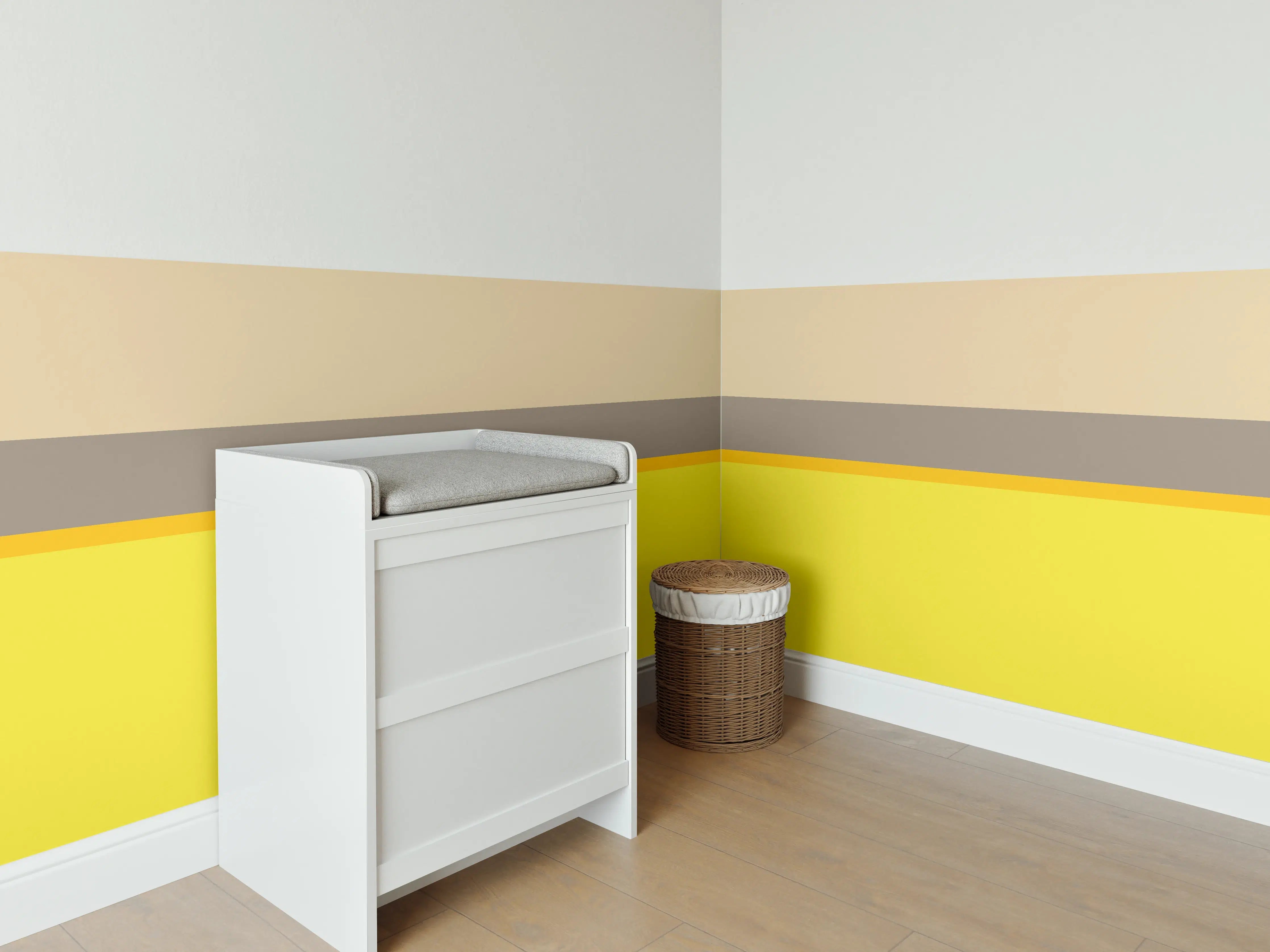 Babyzimmer Wandgestaltung - The Yellows - Horizontal - Honey