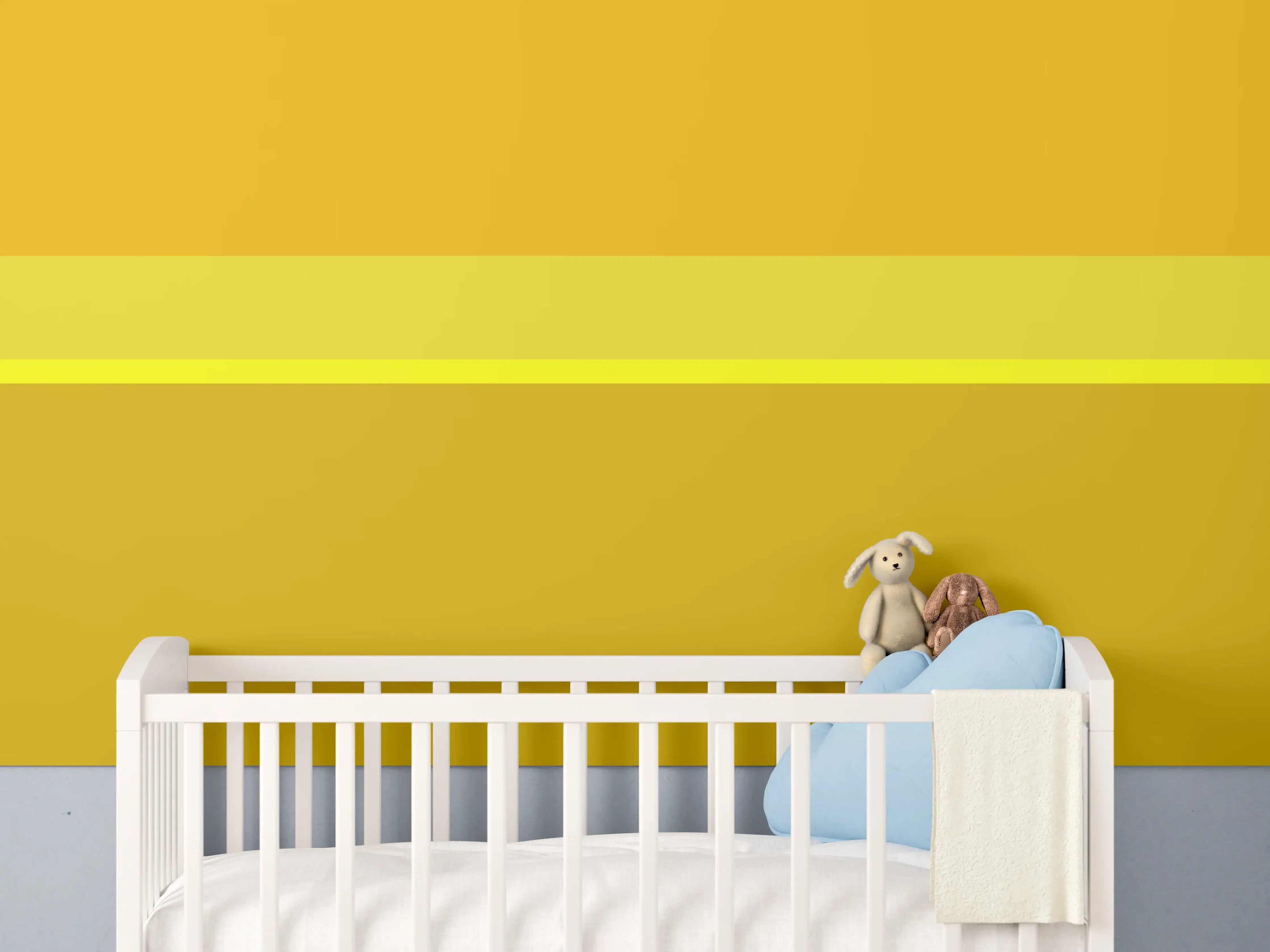 Babyzimmer Wandgestaltung - The Yellows - Horizontal - Lemon