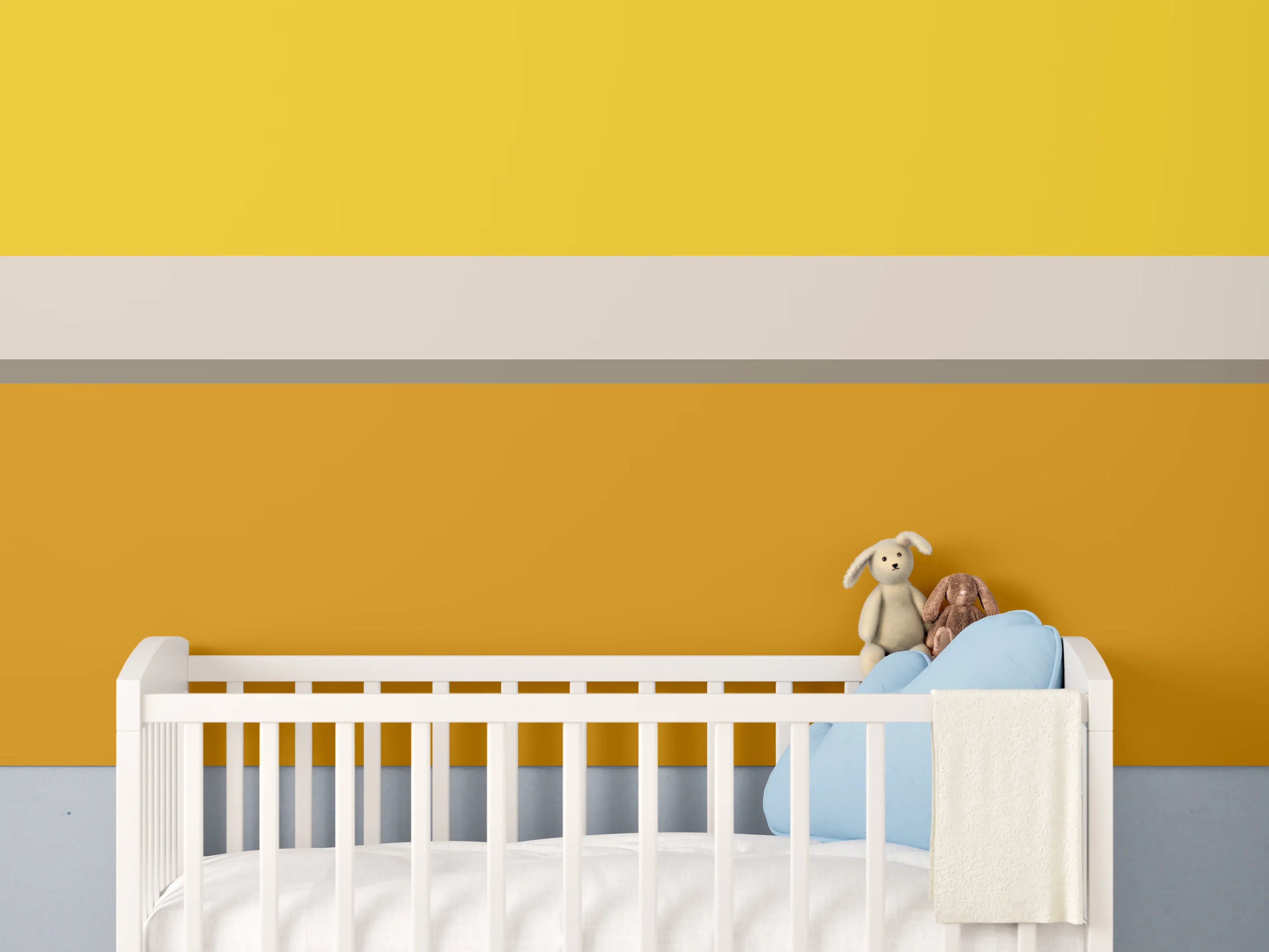 Babyzimmer Wandgestaltung - The Yellows - Horizontal - Saffron