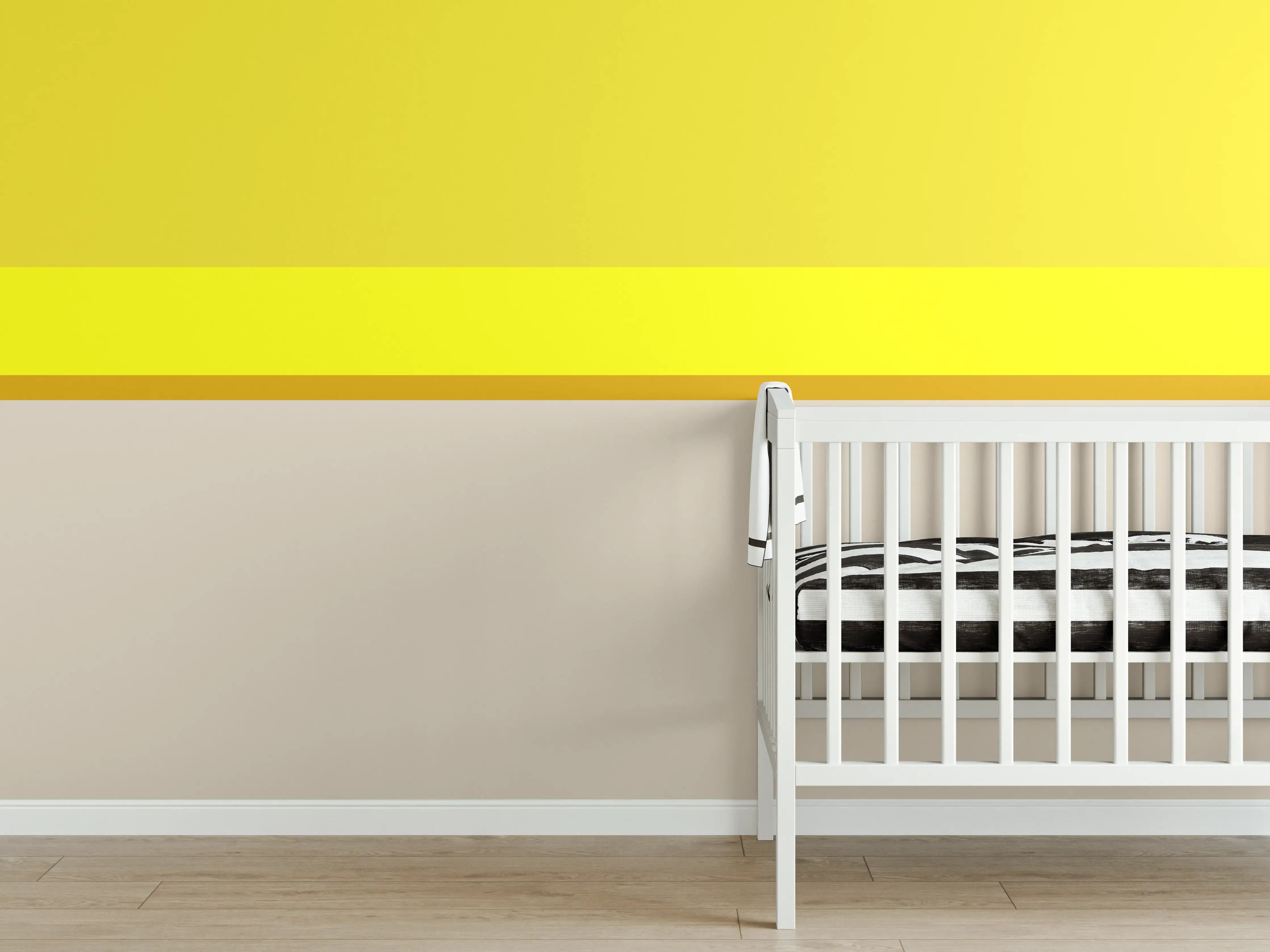 Babyzimmer Wandgestaltung - The Yellows - Horizontal - Vanilla