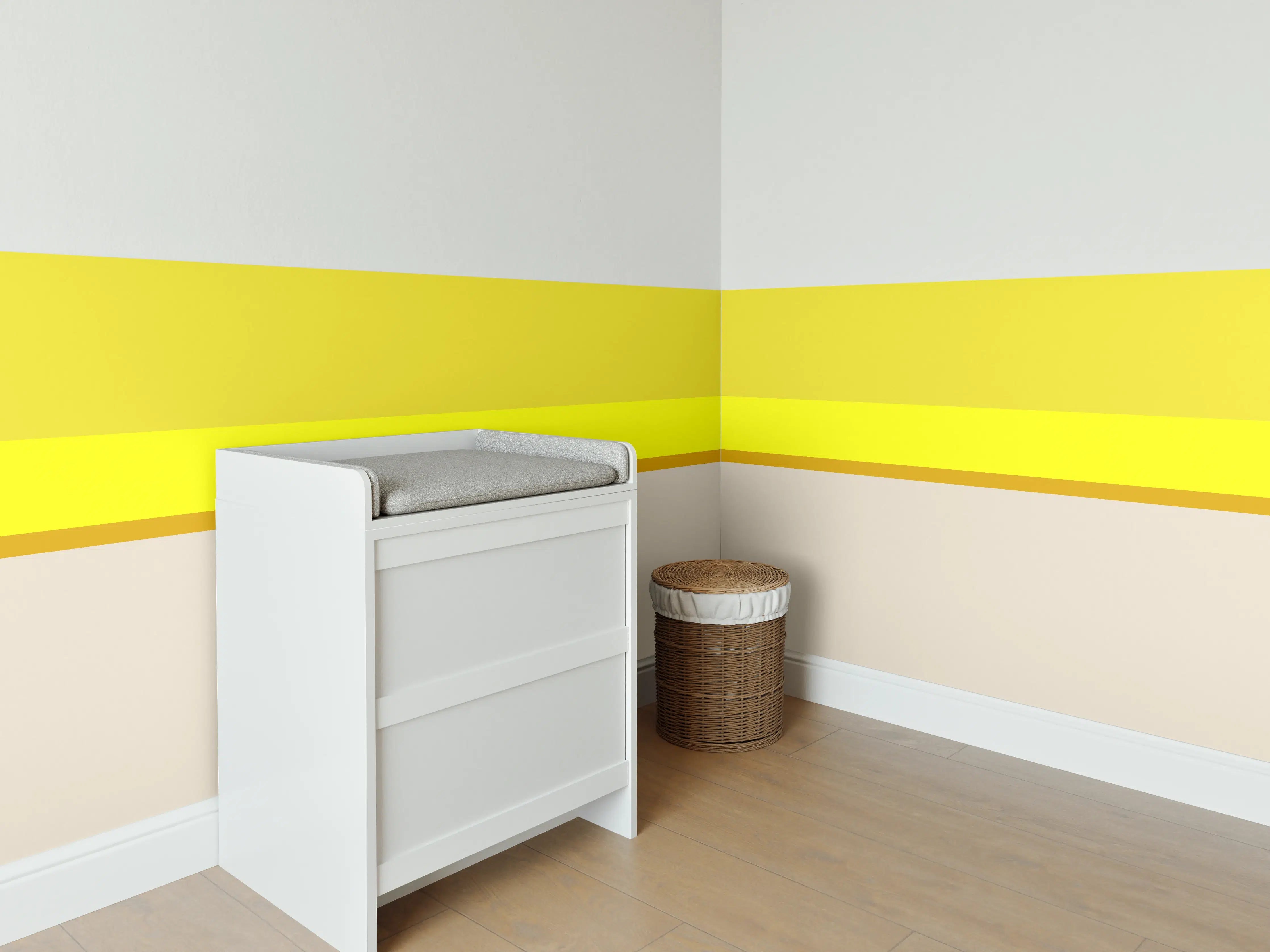 Babyzimmer Wandgestaltung - The Yellows - Horizontal - Vanilla