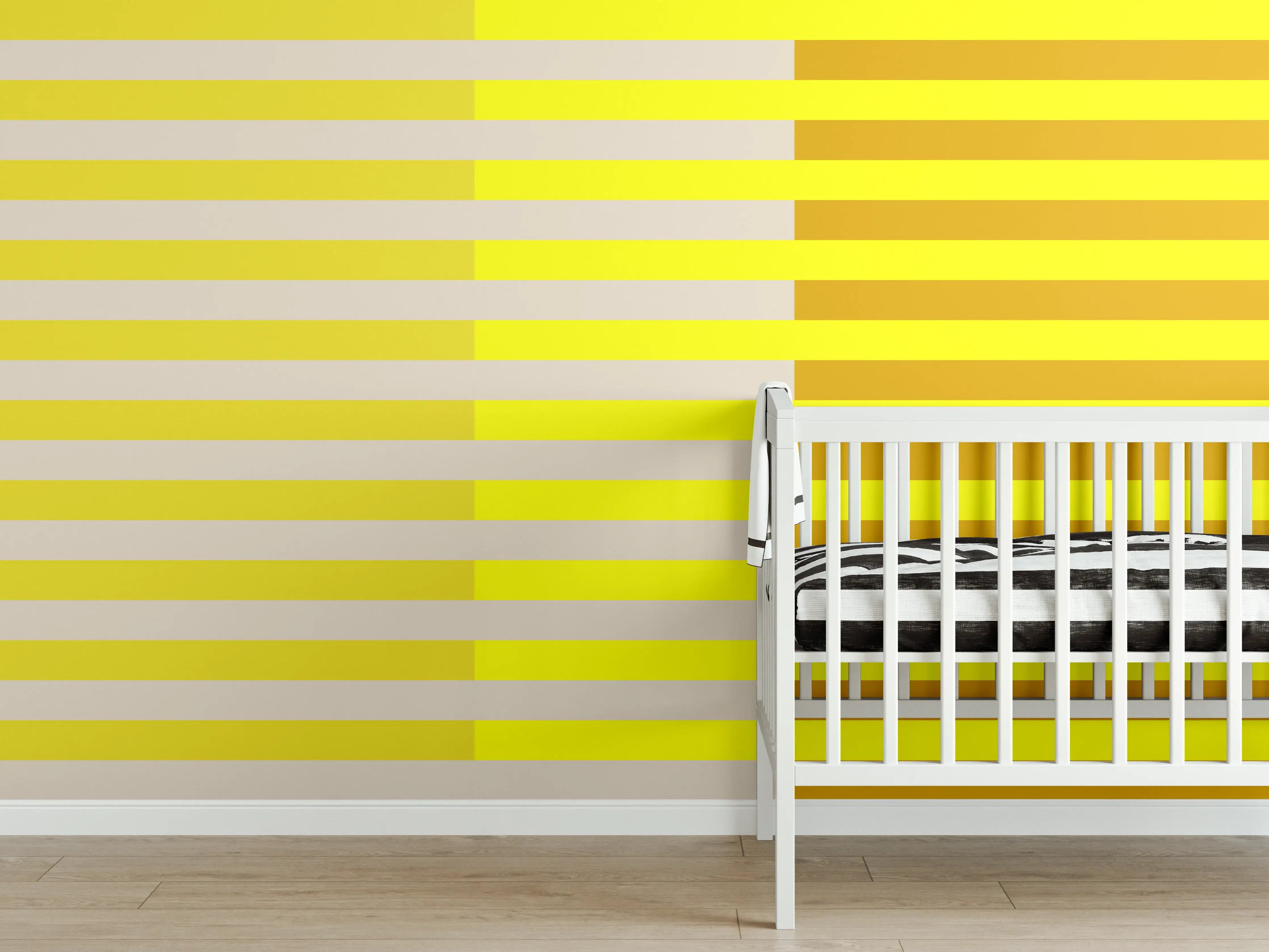 Babyzimmer Wandgestaltung - The Yellows - Multy Stripes - Vanilla