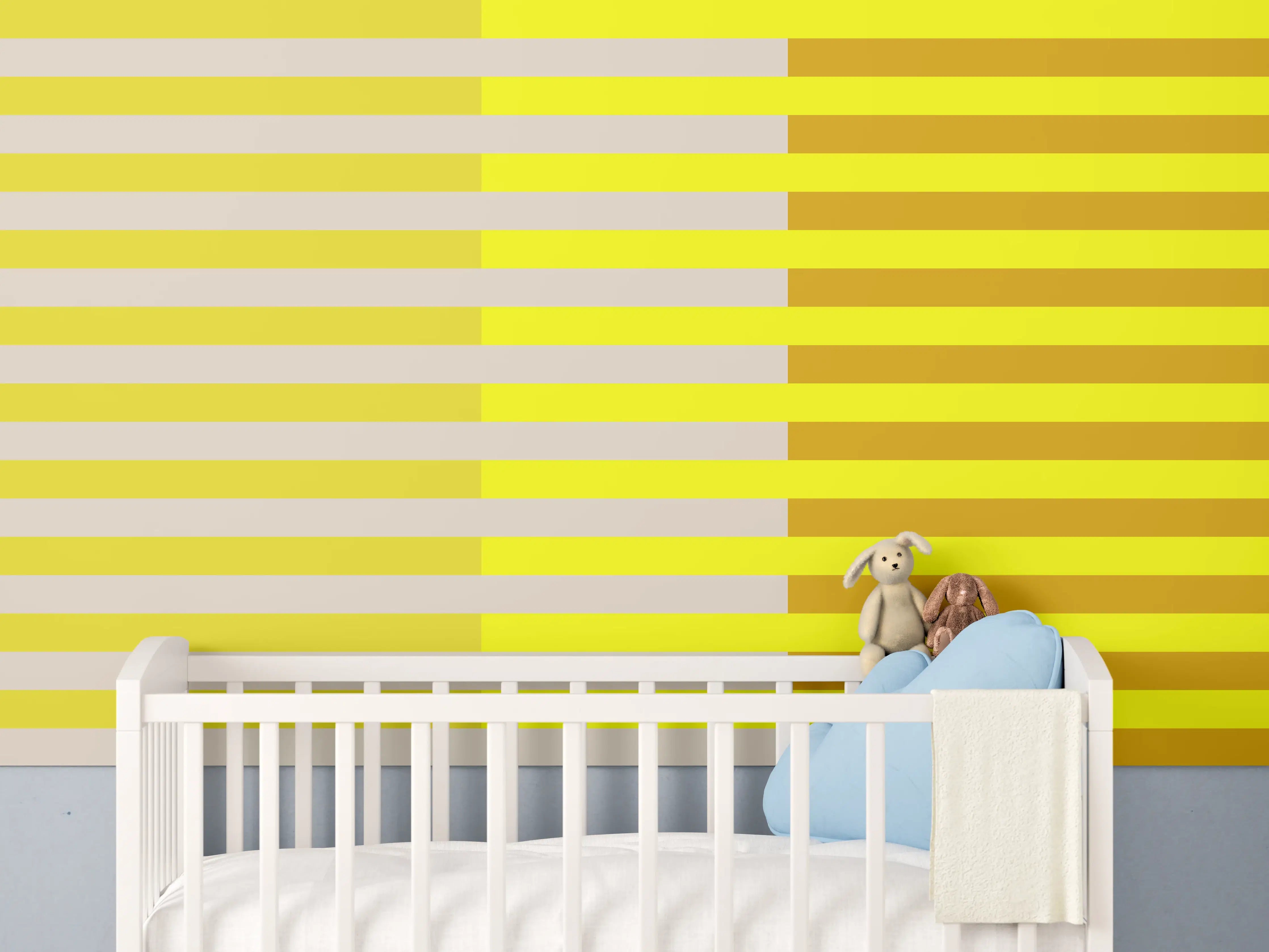 Babyzimmer Wandgestaltung - The Yellows - Multy Stripes - Vanilla