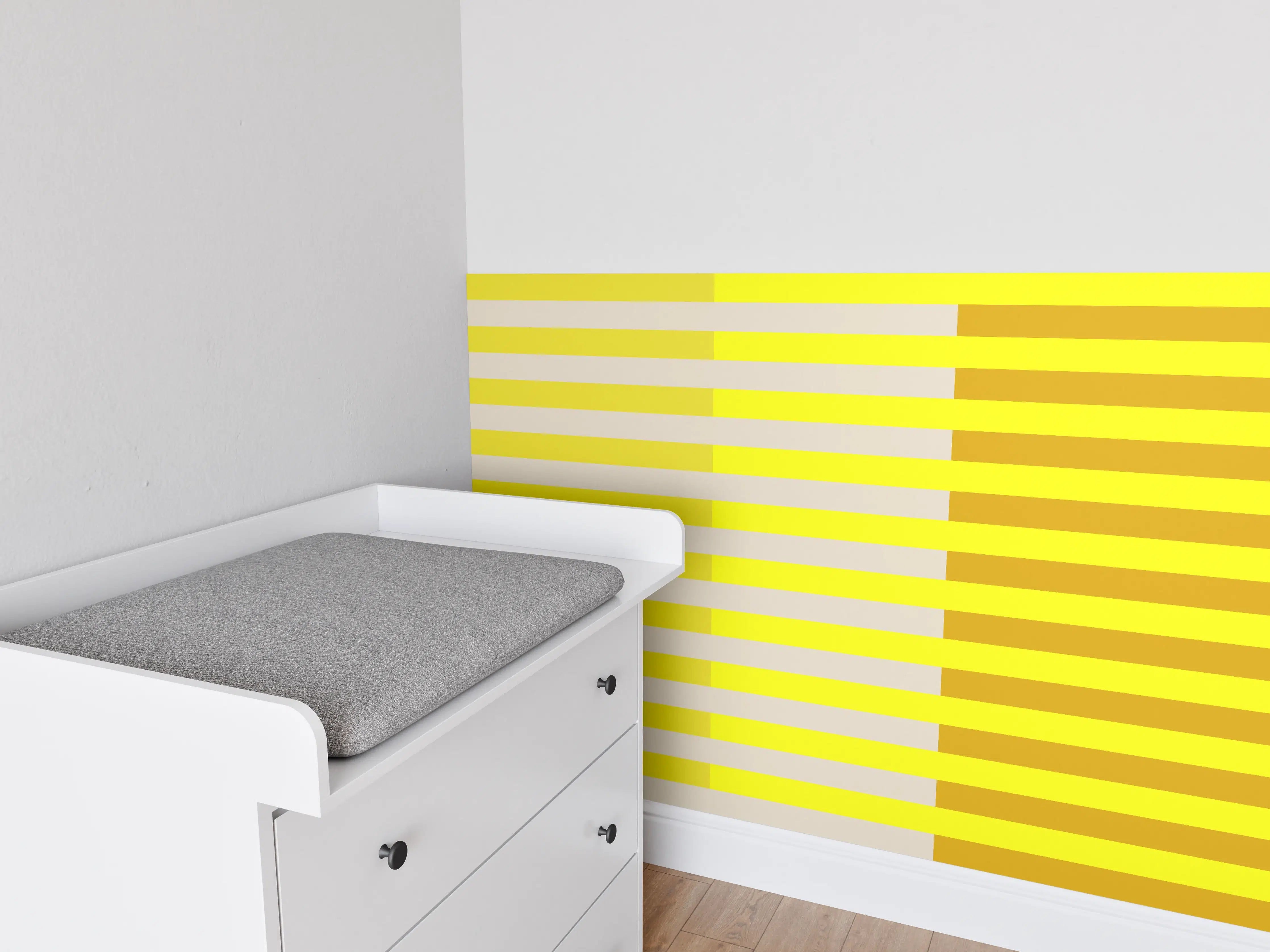 Babyzimmer Wandgestaltung - The Yellows - Multy Stripes - Vanilla