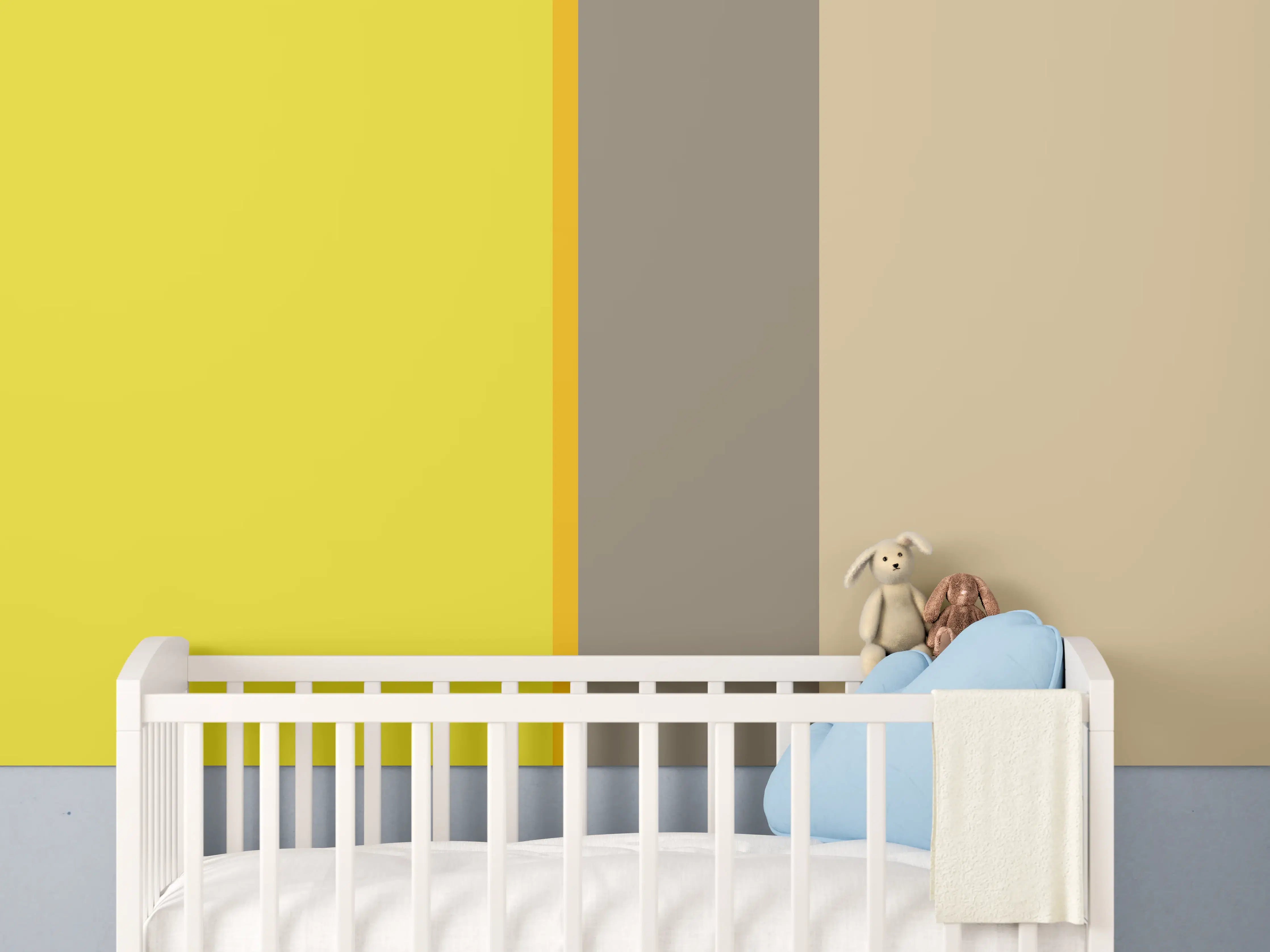 Babyzimmer Wandgestaltung - The Yellows - Vertical - Honey