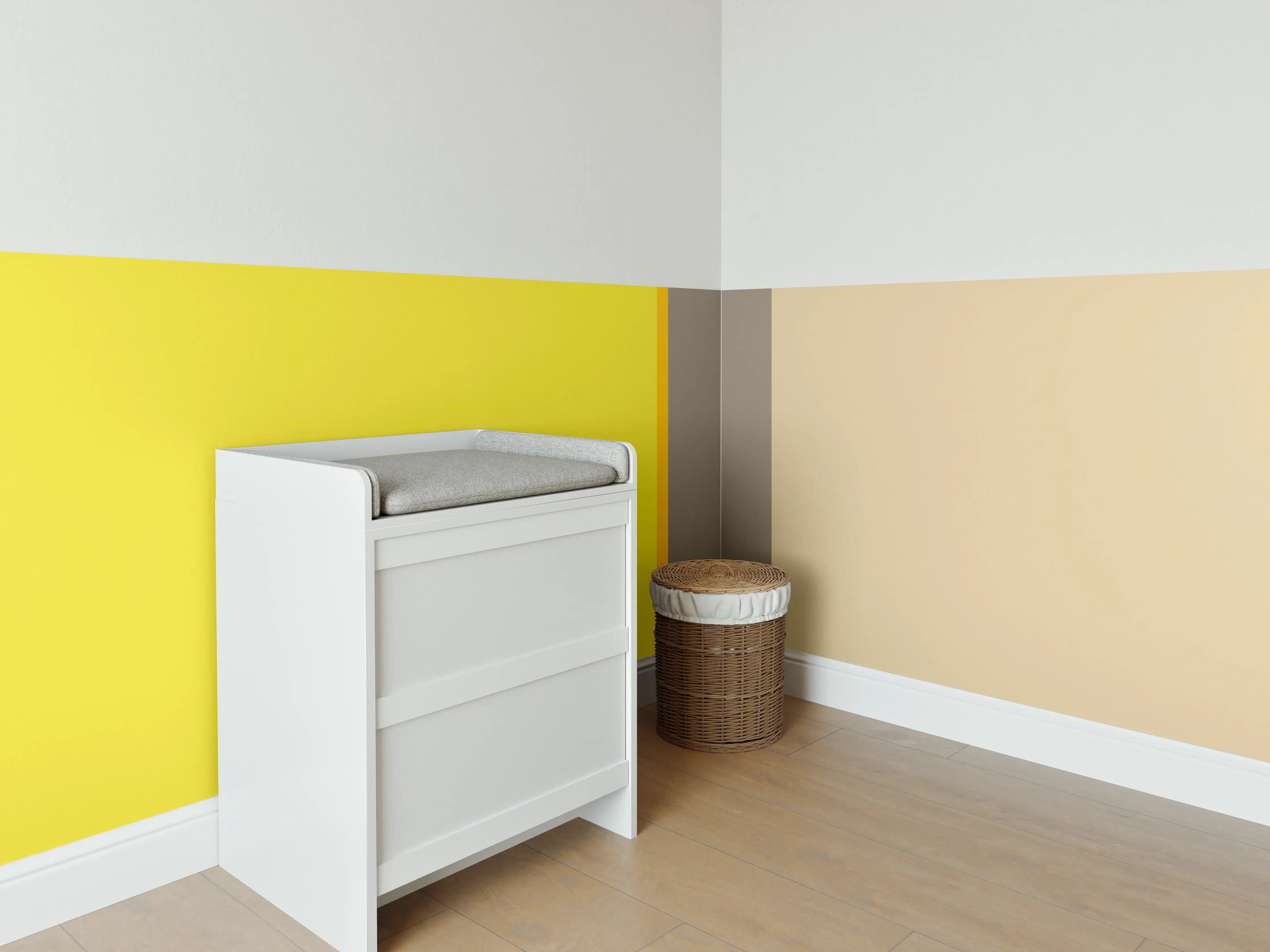 Babyzimmer Wandgestaltung - The Yellows - Vertical - Honey