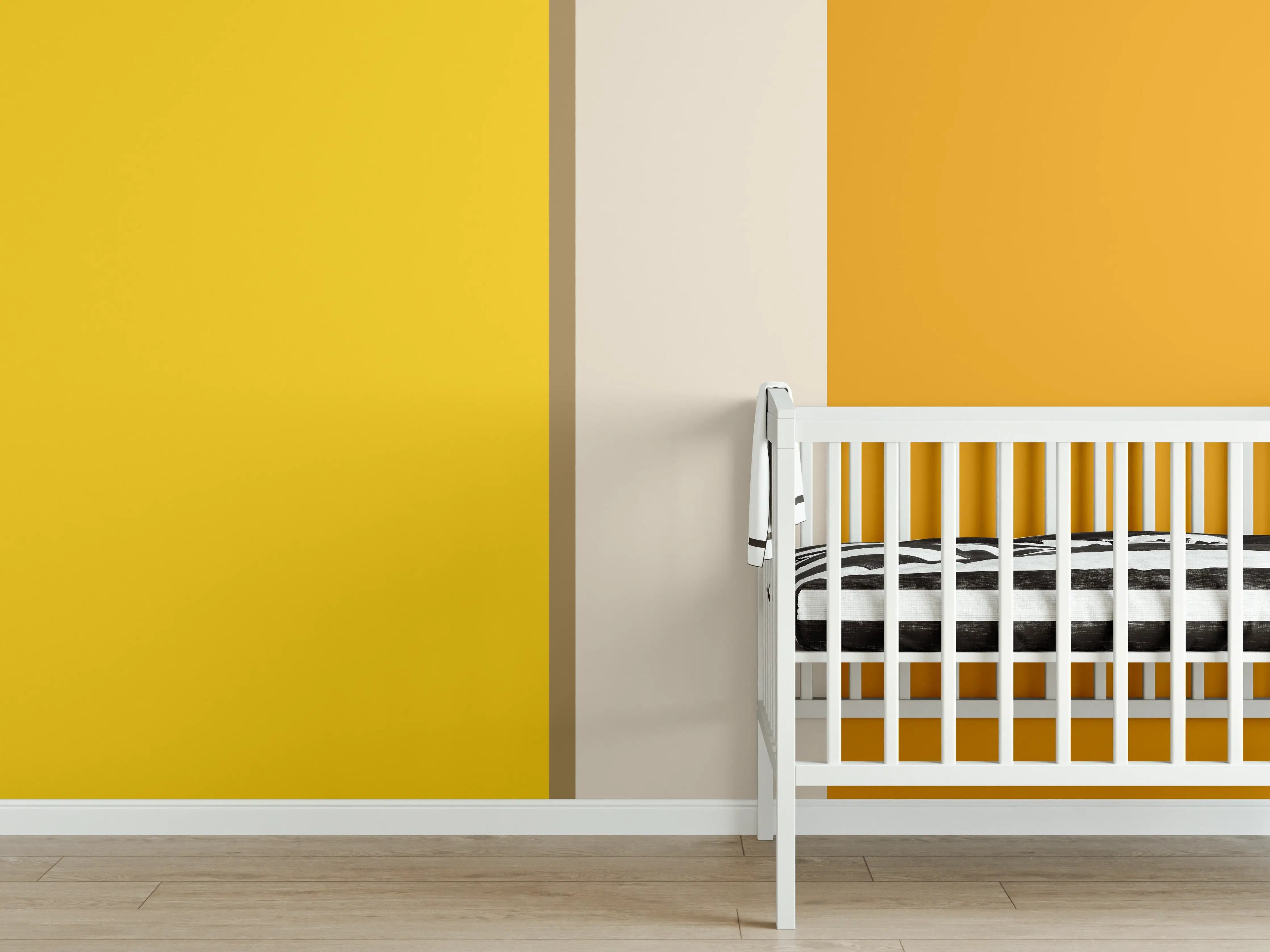 Babyzimmer Wandgestaltung - The Yellows - Vertical - Saffron