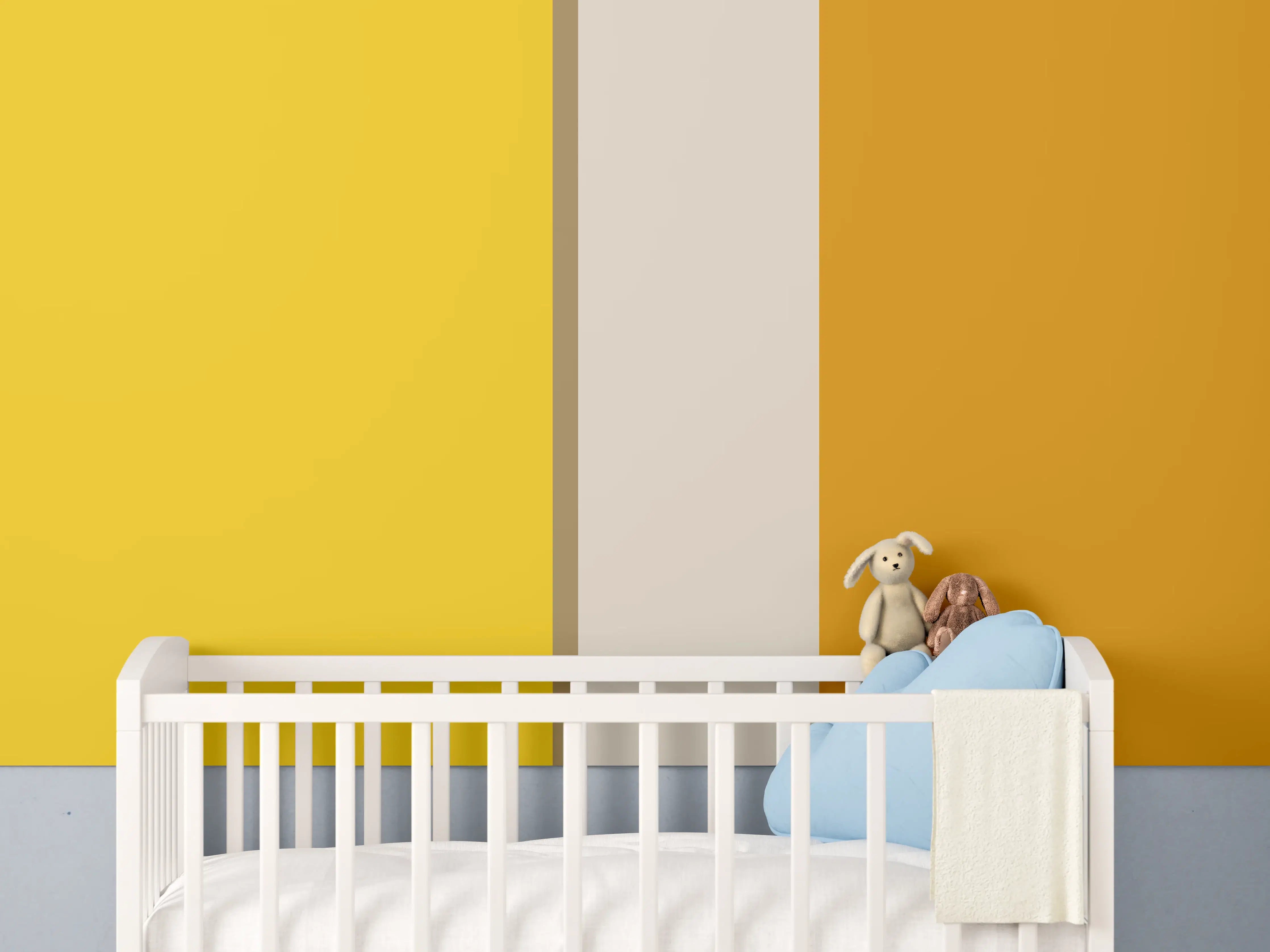 Babyzimmer Wandgestaltung - The Yellows - Vertical - Saffron