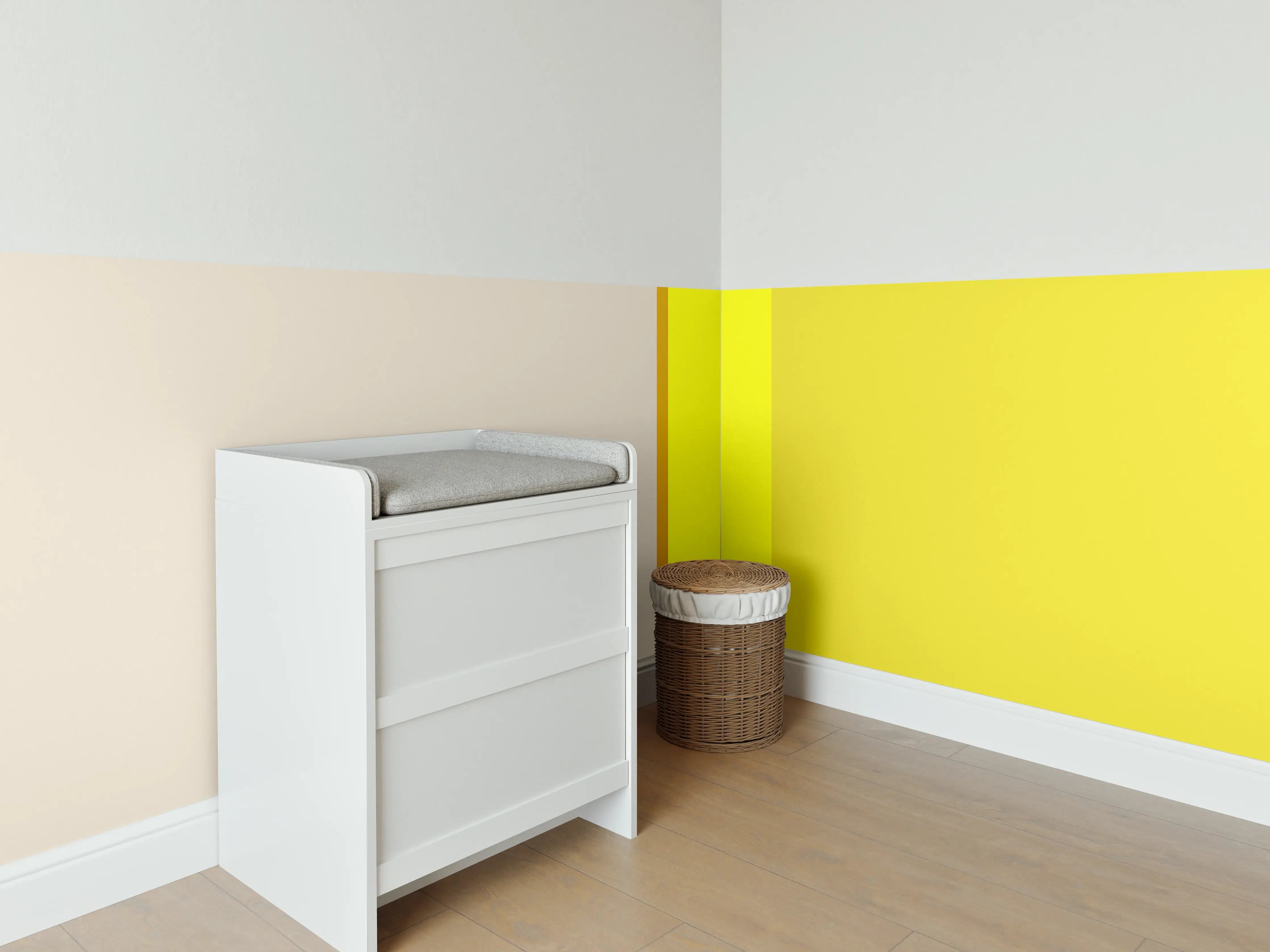 Babyzimmer Wandgestaltung - The Yellows - Vertical - Vanilla