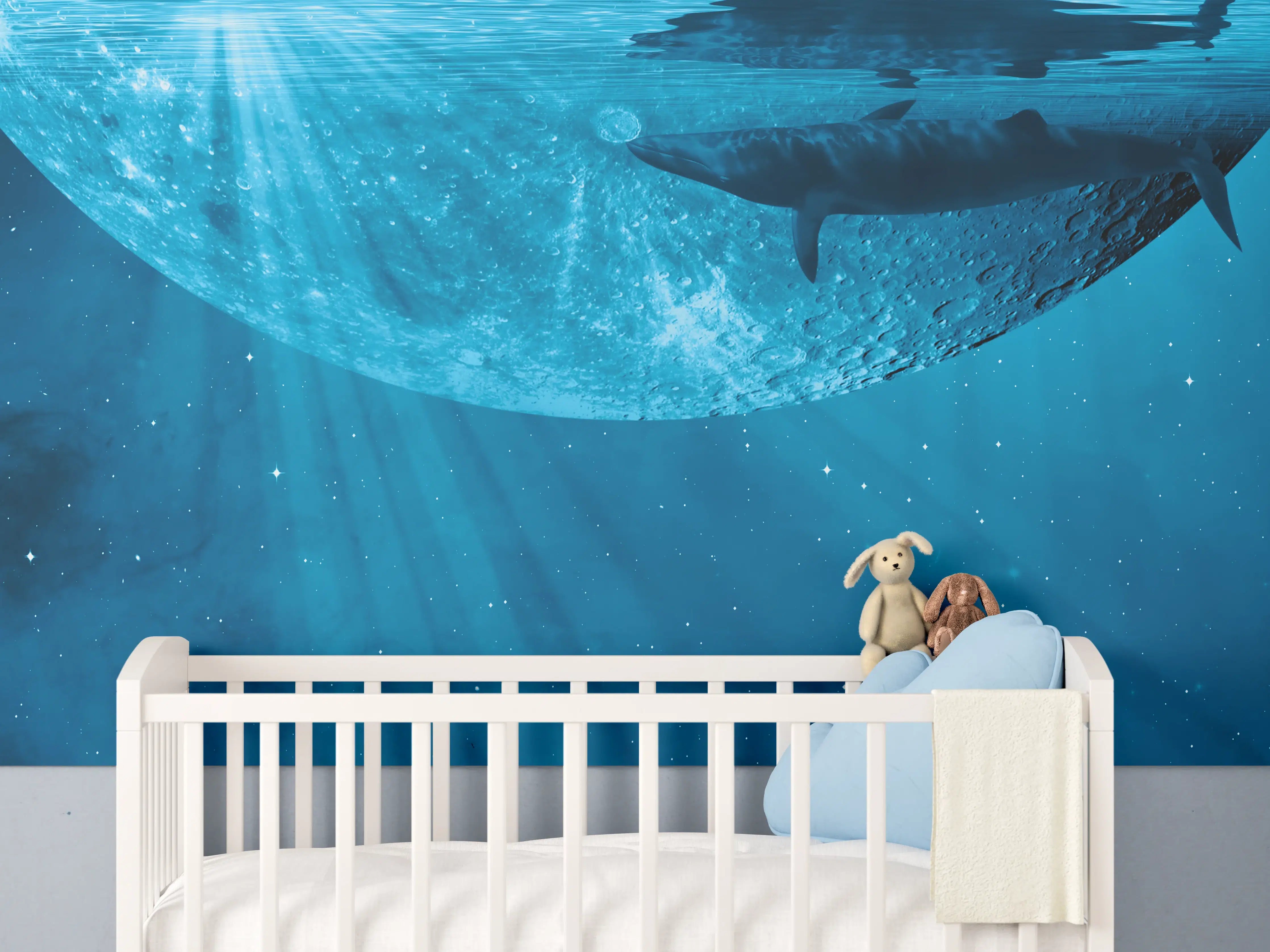 Babyzimmer Wandgestaltung - Traumbild eines Wals