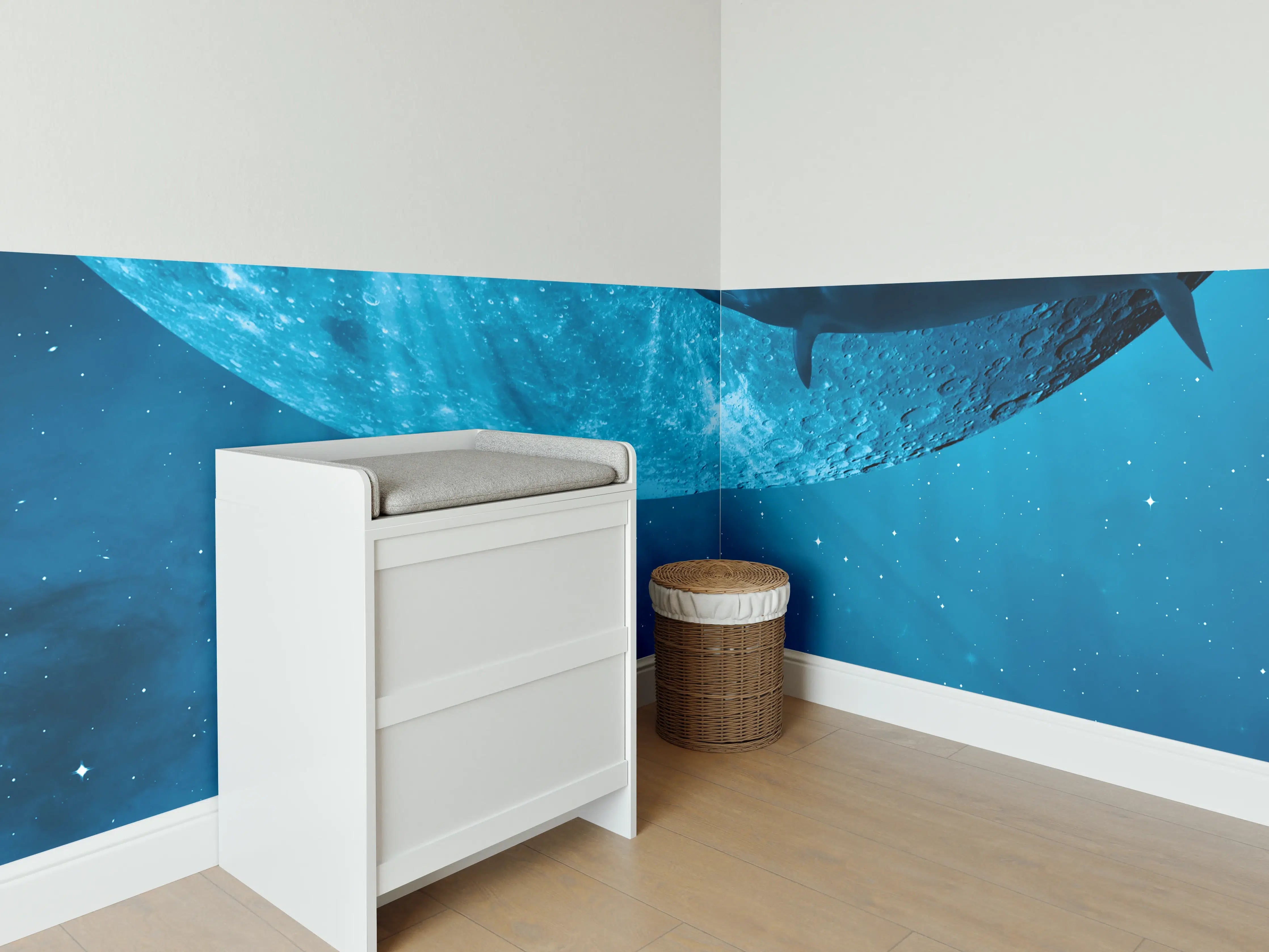 Babyzimmer Wandgestaltung - Traumbild eines Wals