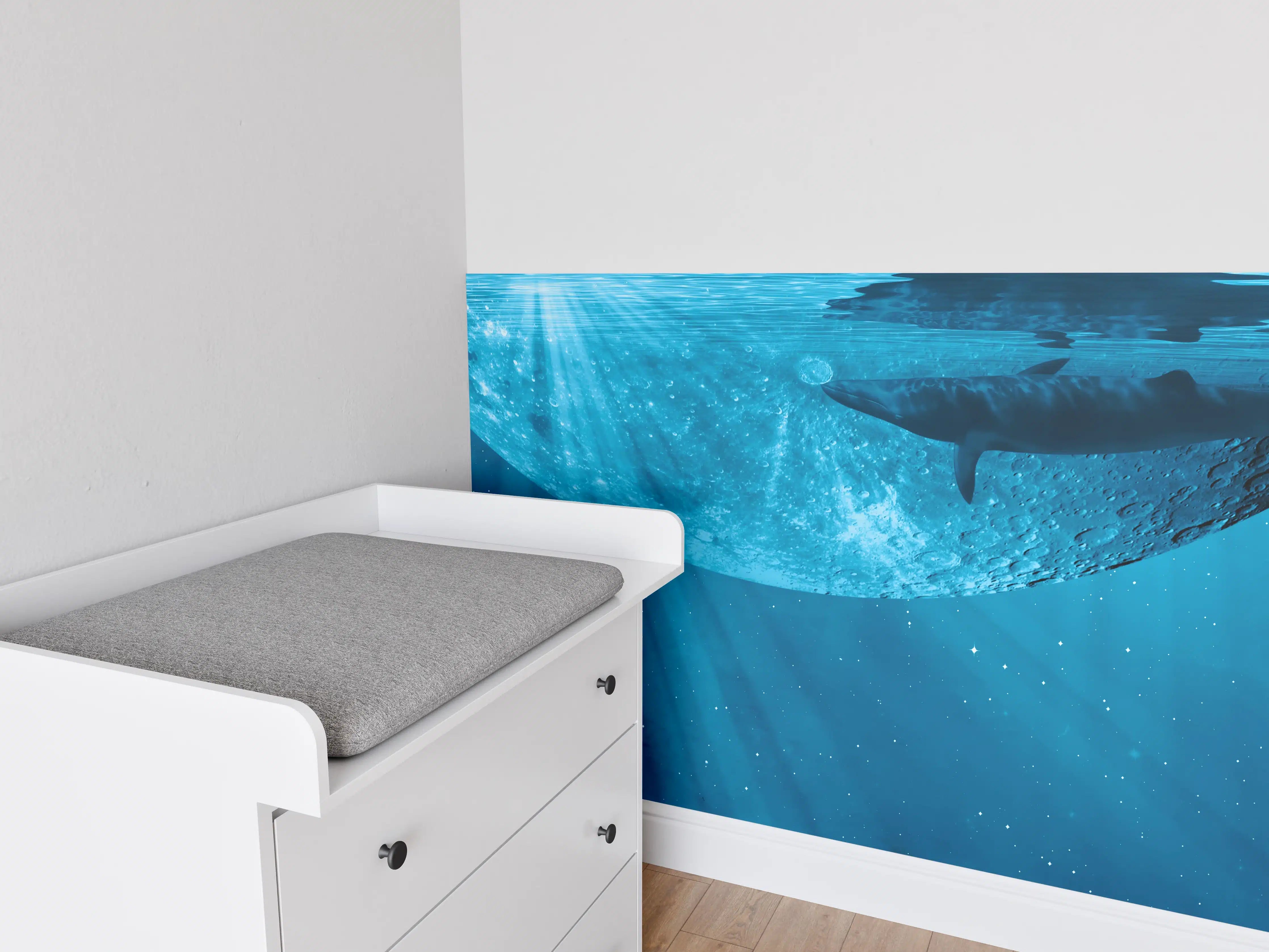 Babyzimmer Wandgestaltung - Traumbild eines Wals