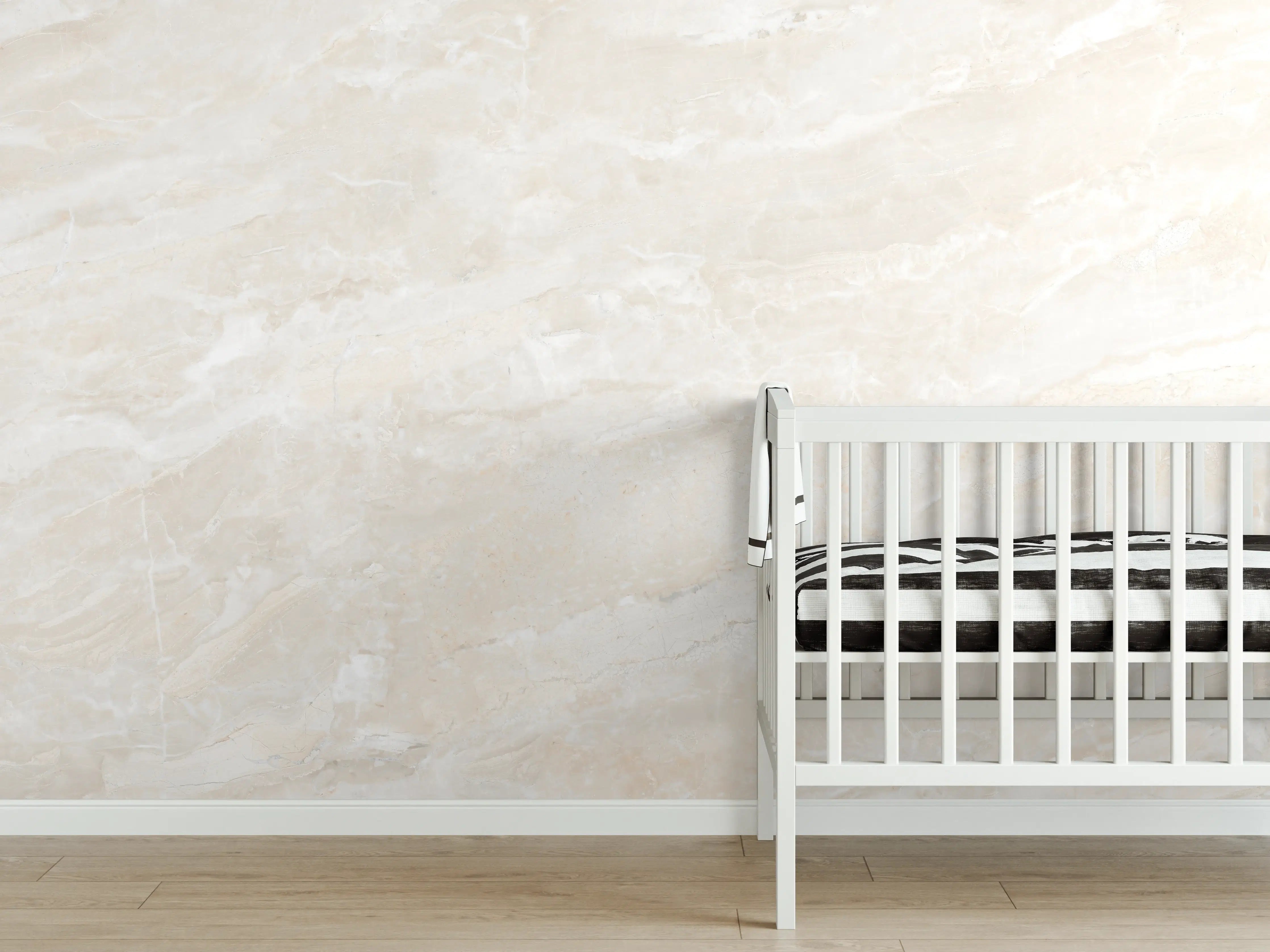 Babyzimmer Wandgestaltung - Travertin italienischer Marmor