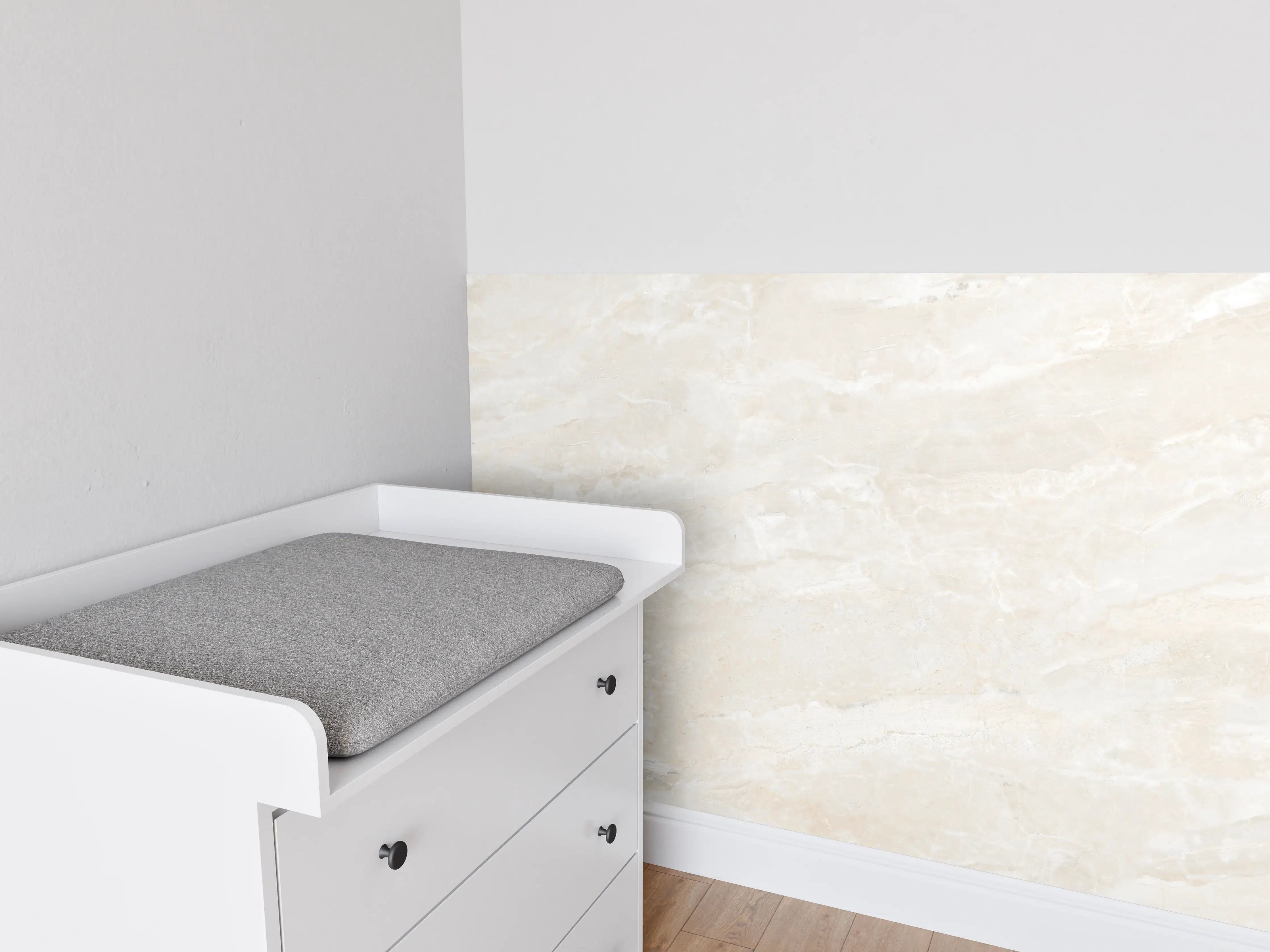 Babyzimmer Wandgestaltung - Travertin italienischer Marmor