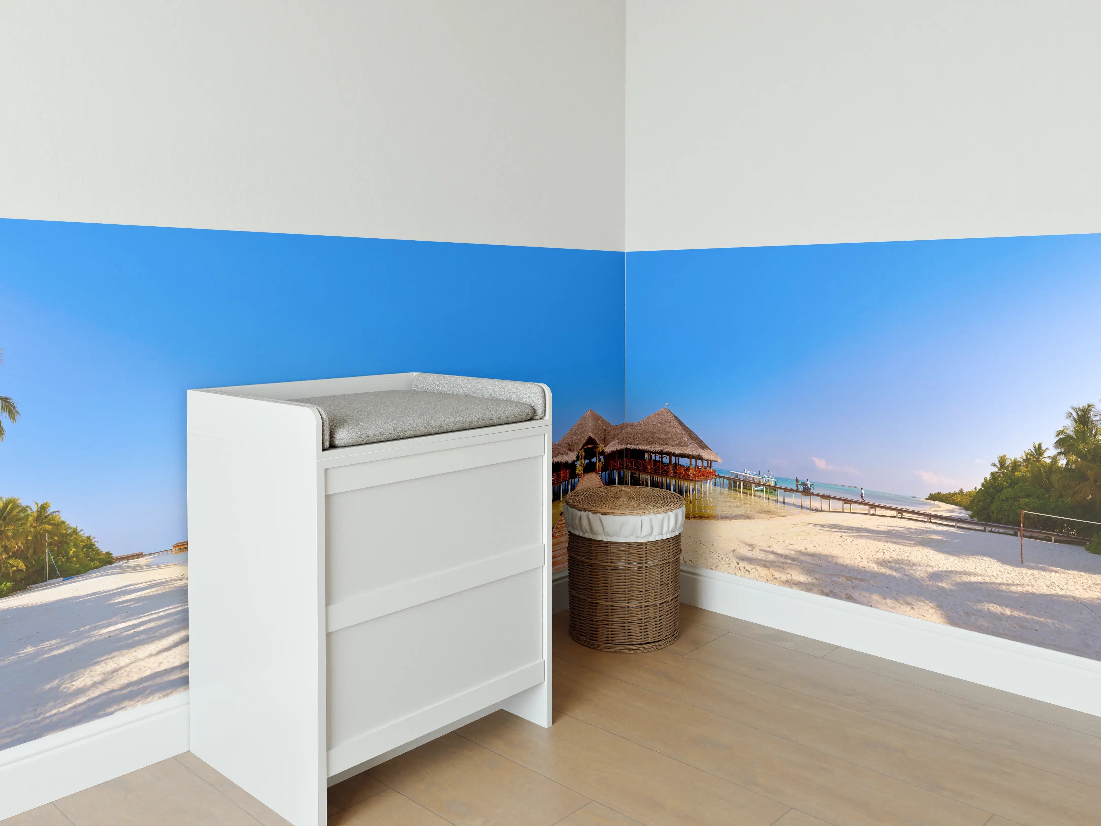 Babyzimmer Wandgestaltung - Tropische Malediveninsel