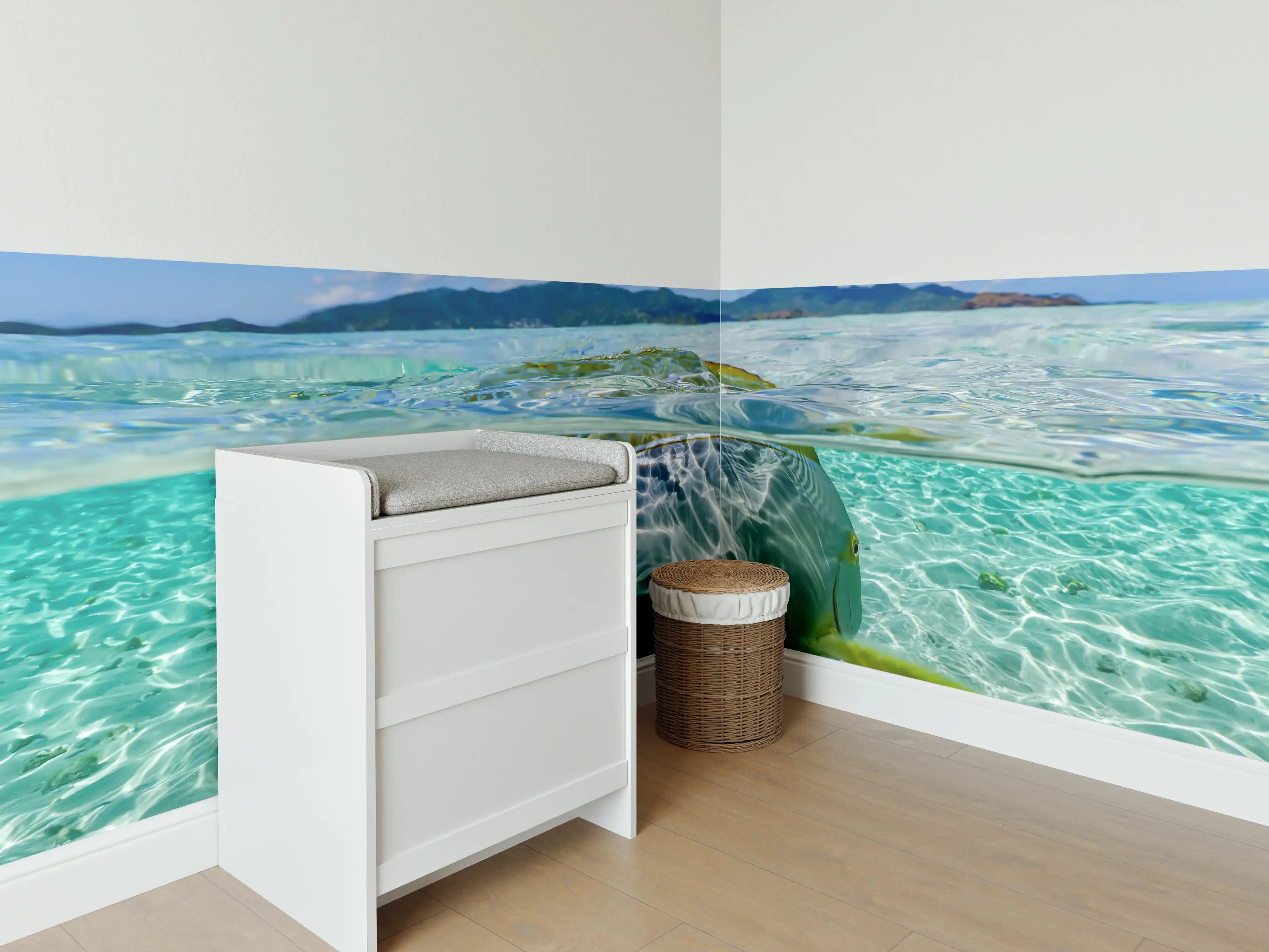 Babyzimmer Wandgestaltung - Tropischer Fisch - Unterwasserwelt