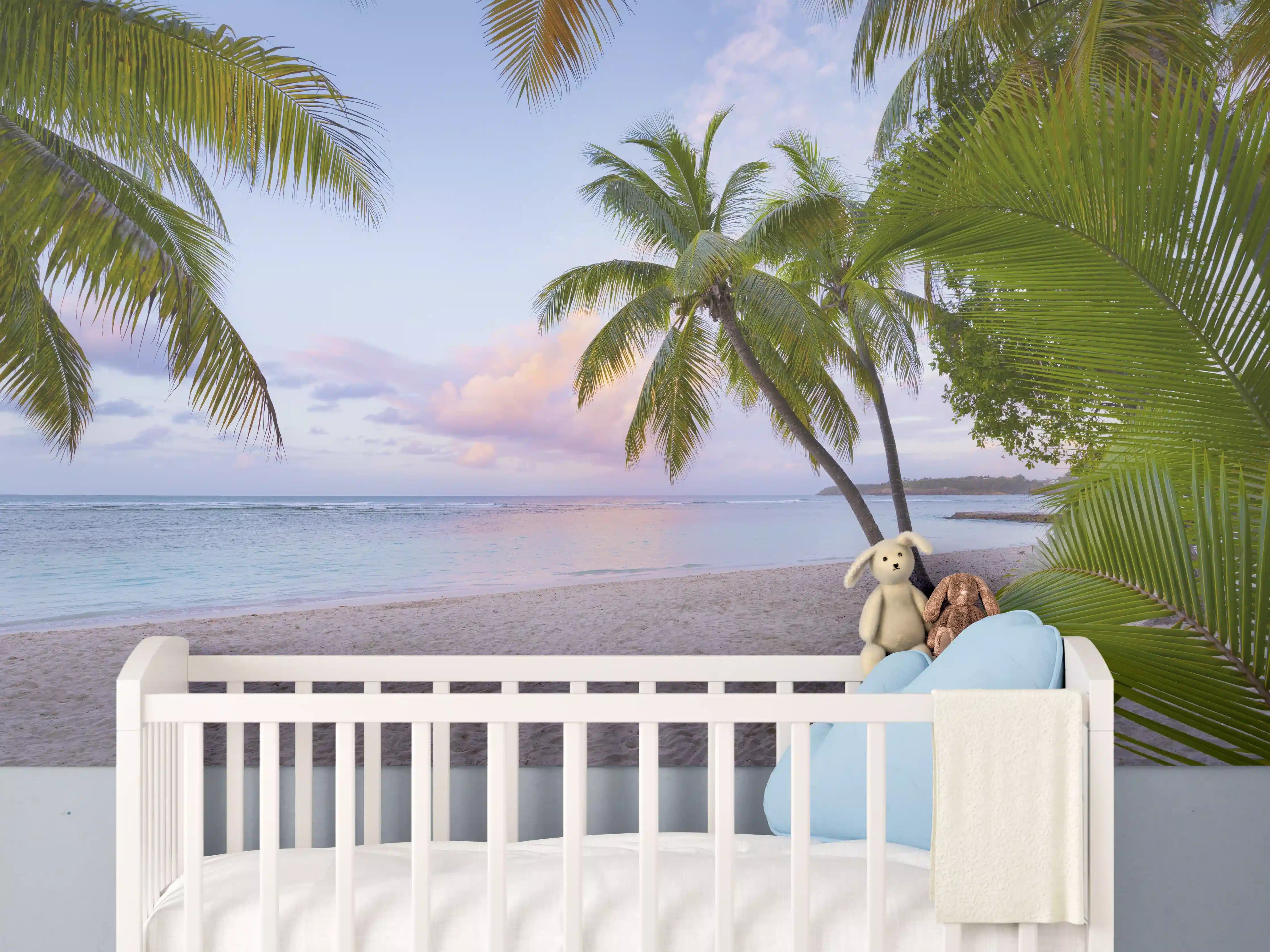 Babyzimmer Wandgestaltung - Tropischer Strand