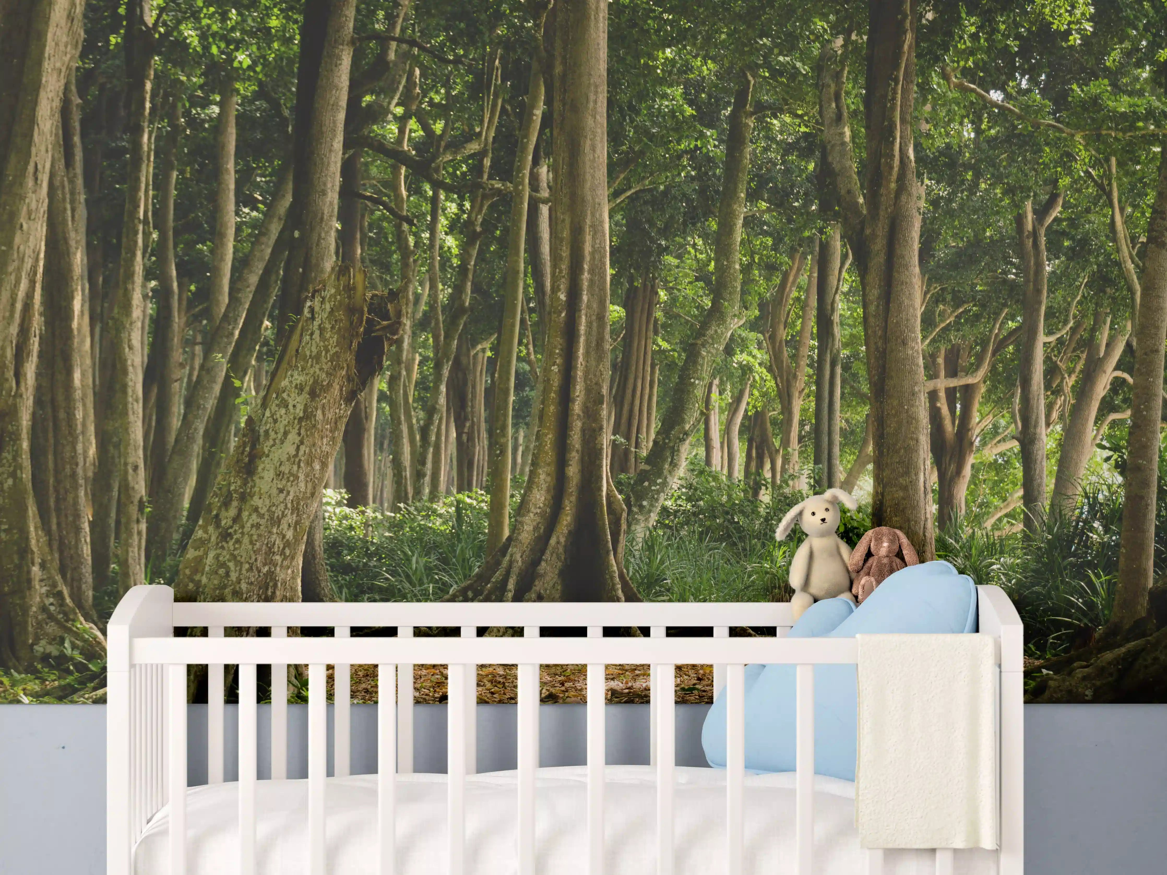 Babyzimmer Wandgestaltung - Tropischer Wald auf der Insel Havelock