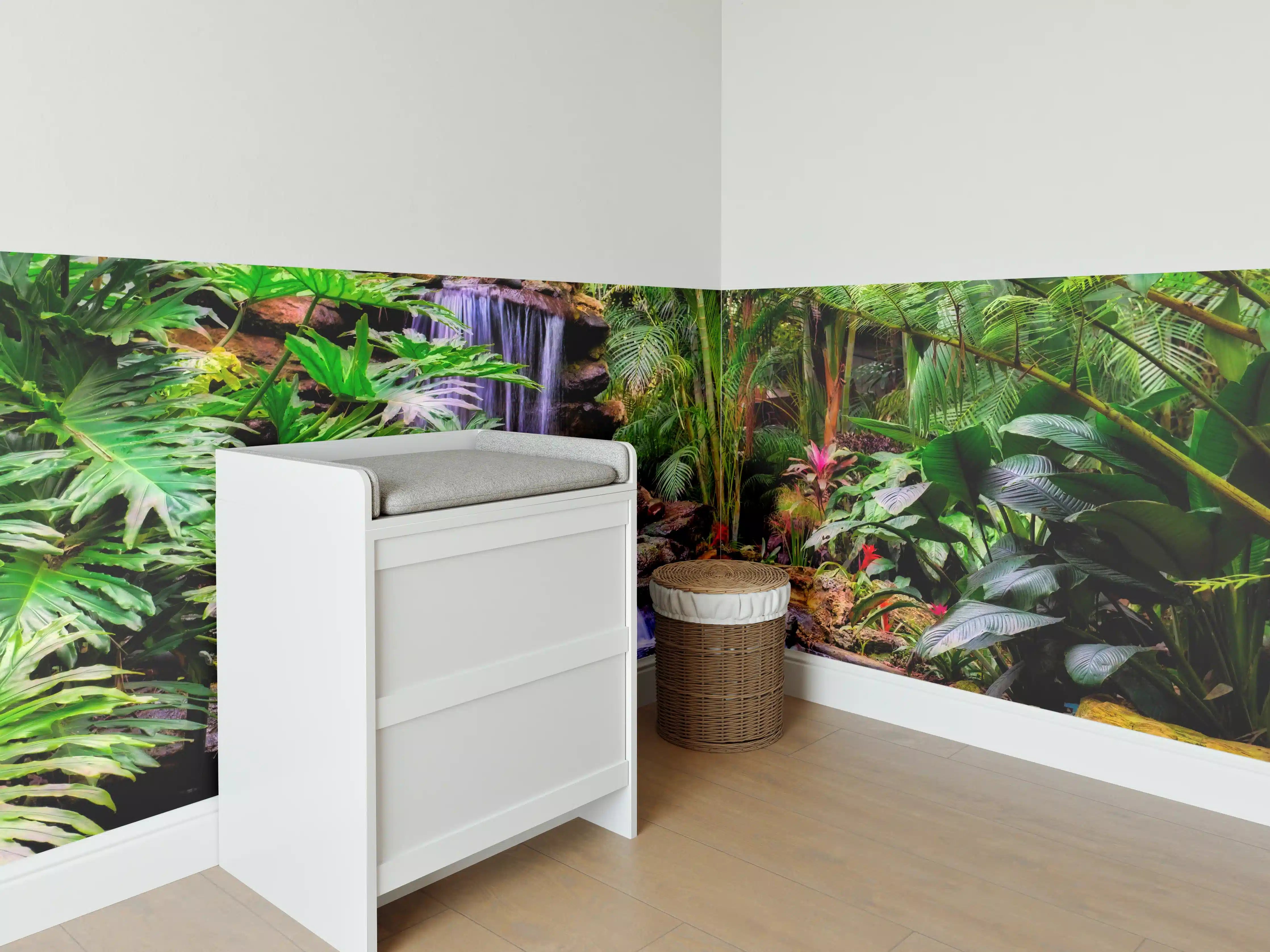 Babyzimmer Wandgestaltung - Tropischer Wasserfall