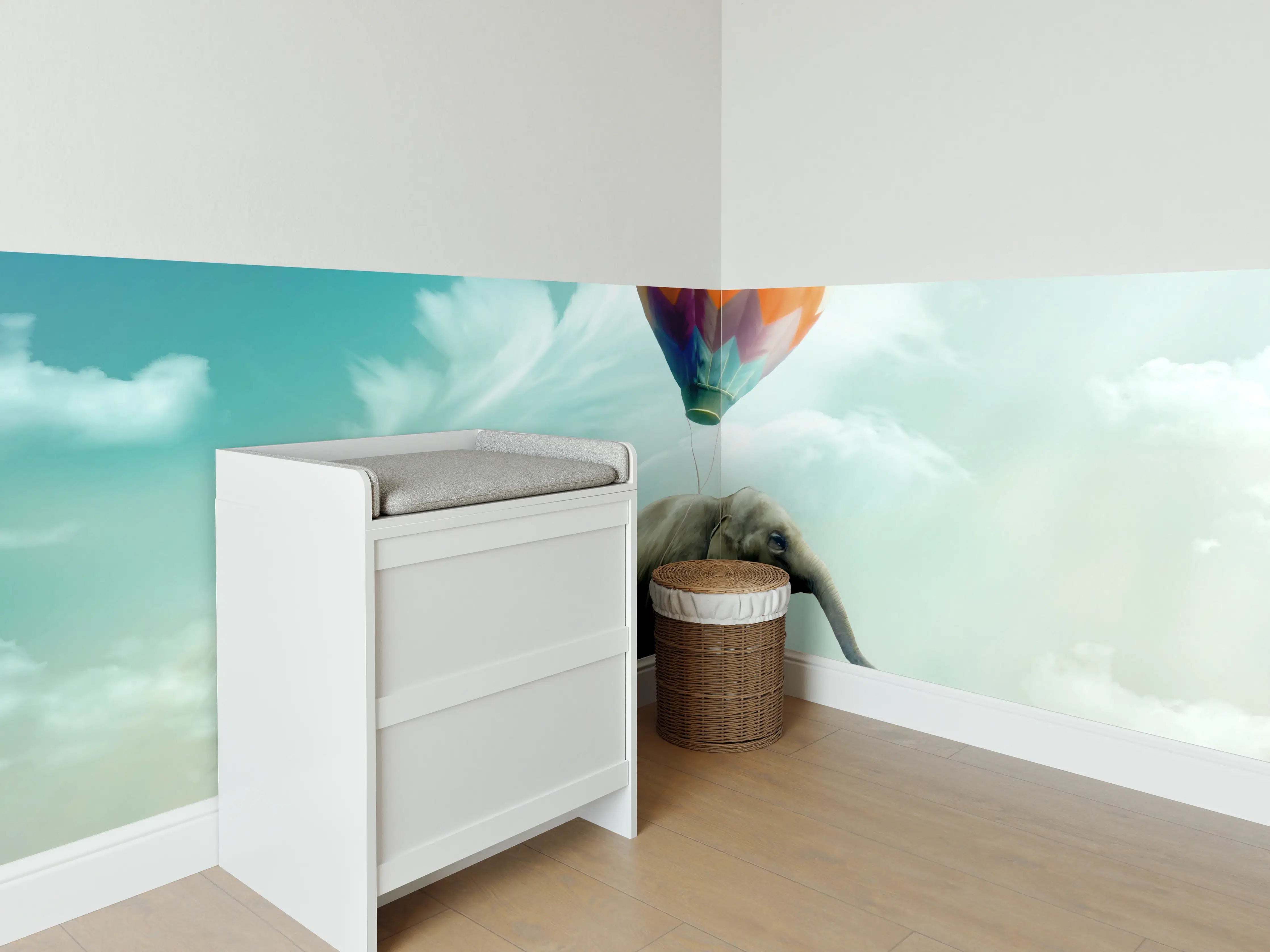 Babyzimmer Wandgestaltung - Unrealistische Darstellung
