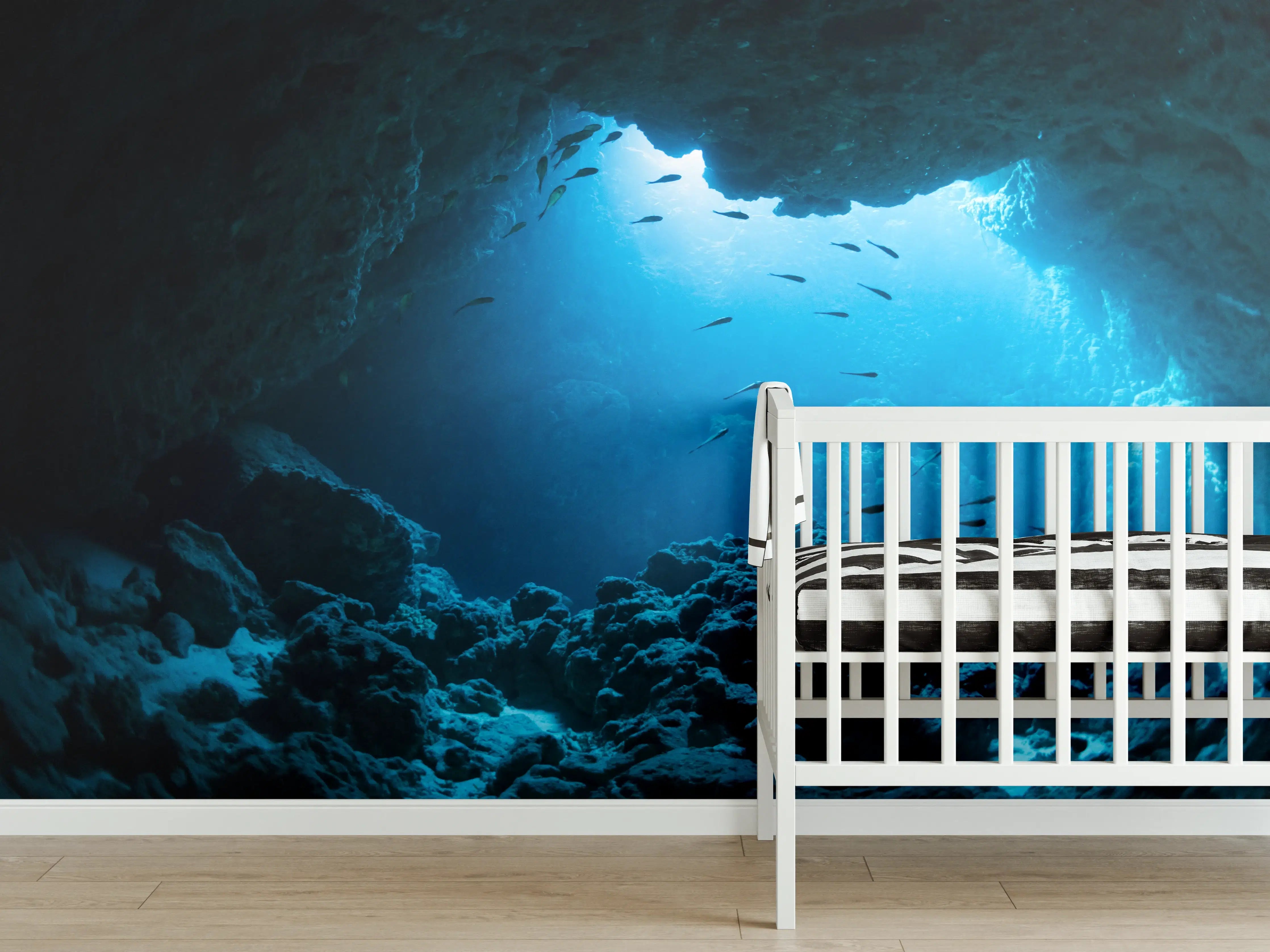 Babyzimmer Wandgestaltung - Unterwasser-Höhle in Miyako-jima