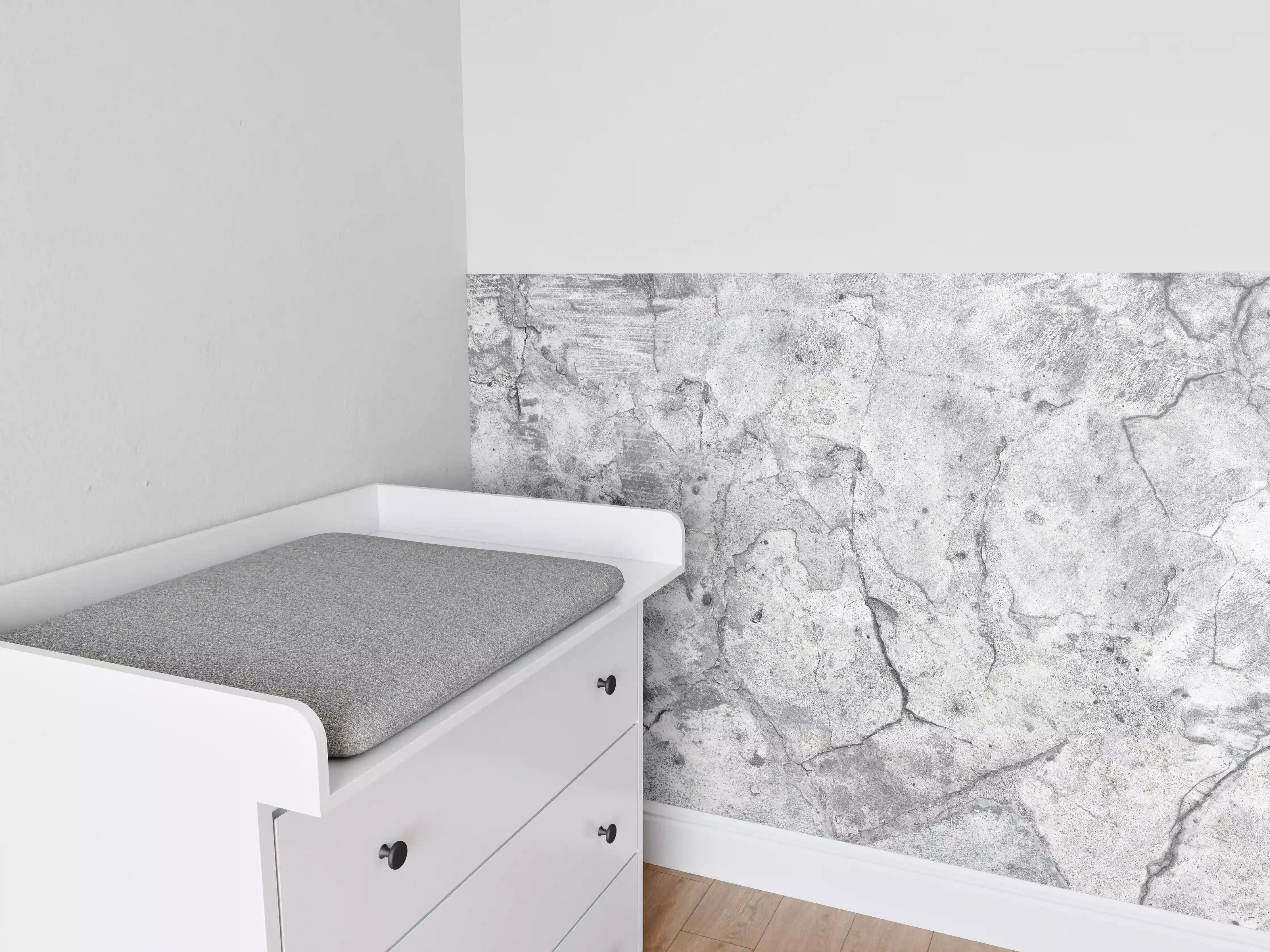 Babyzimmer Wandgestaltung - Veraltete hellgraue Betonwand