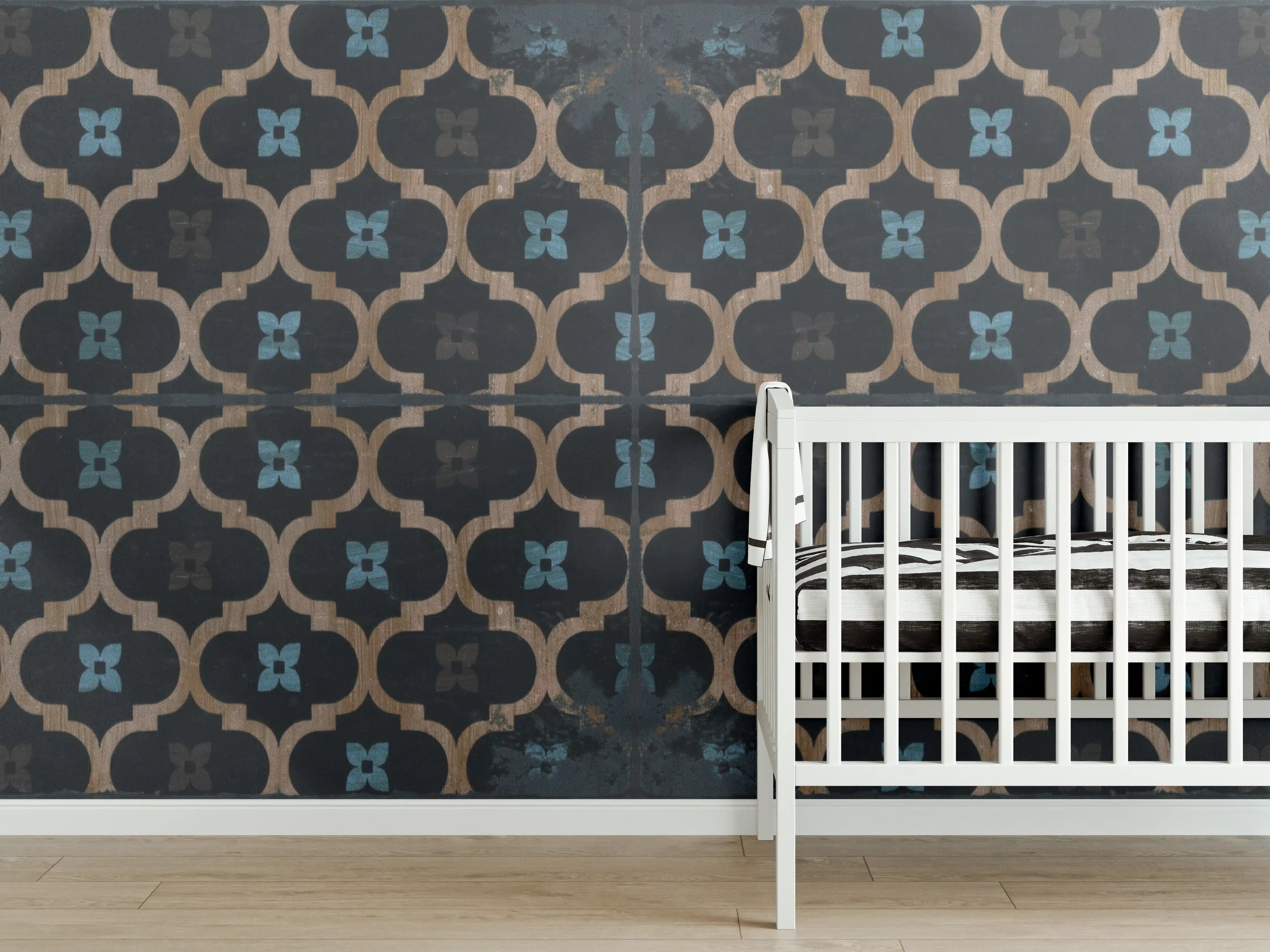 Babyzimmer Wandgestaltung - Veraltete künstlerische Fliesen