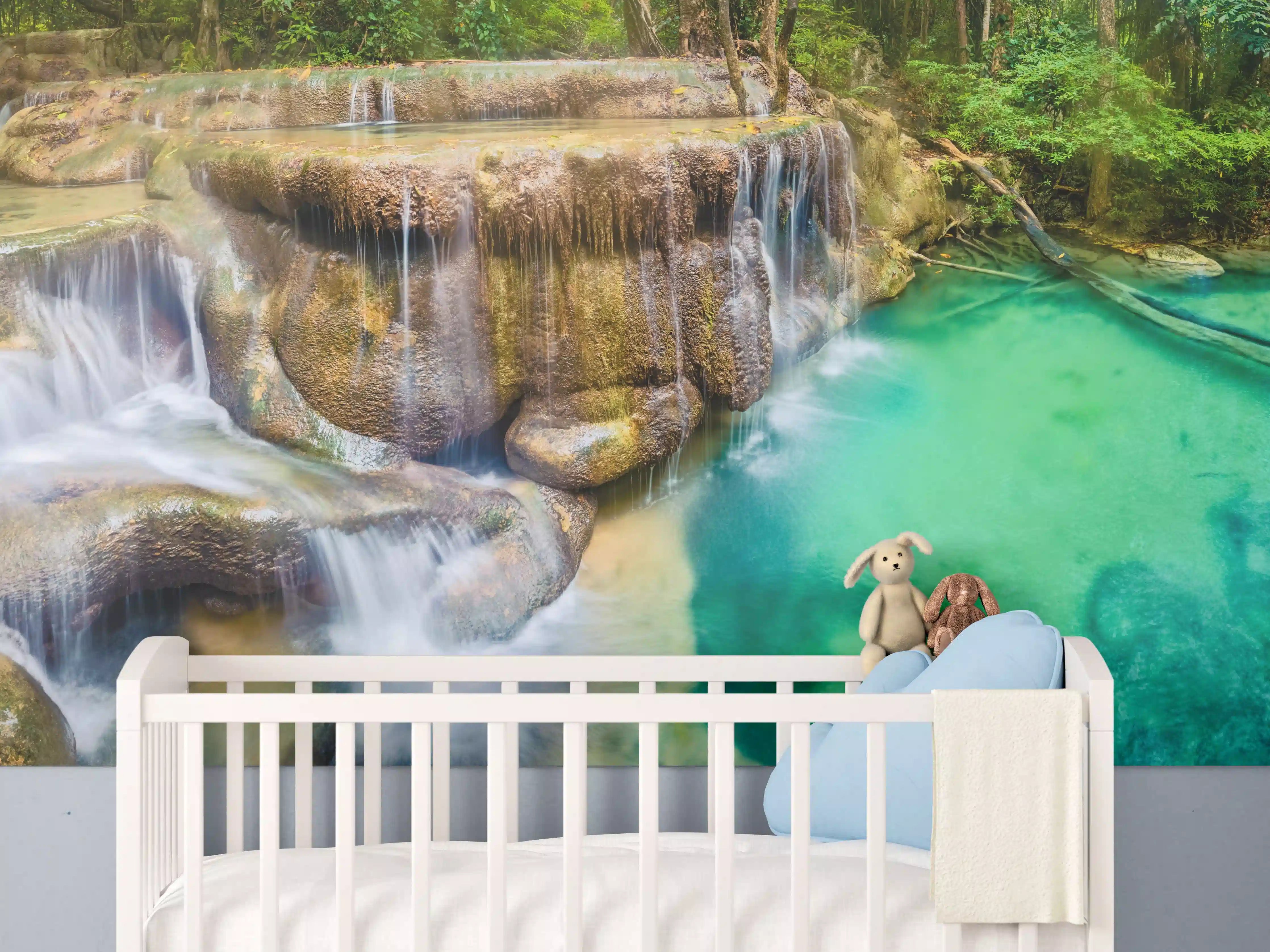 Babyzimmer Wandgestaltung - Verborgene Oase im Regenwald