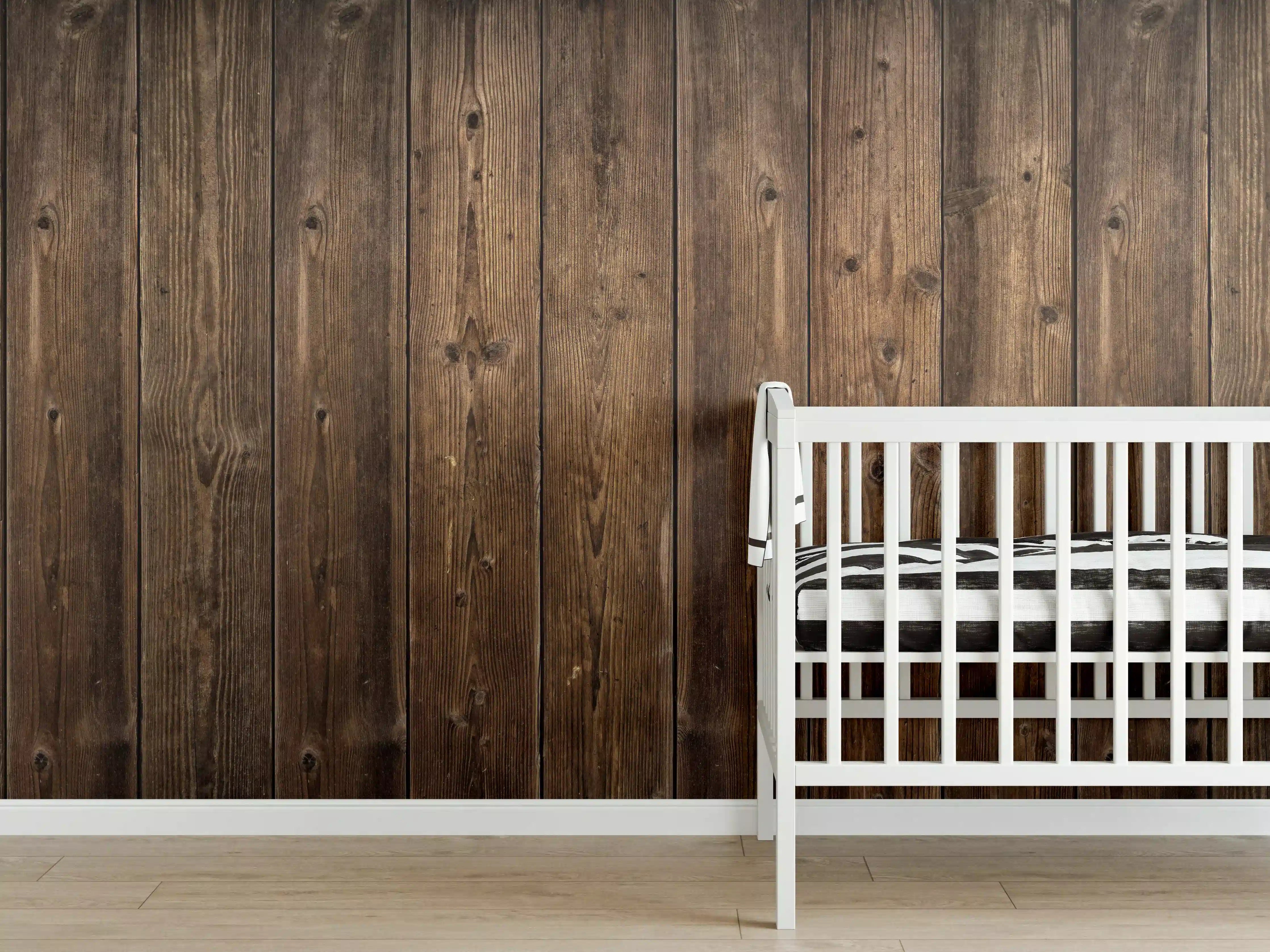 Babyzimmer Wandgestaltung - Verwitterte Holz Textur