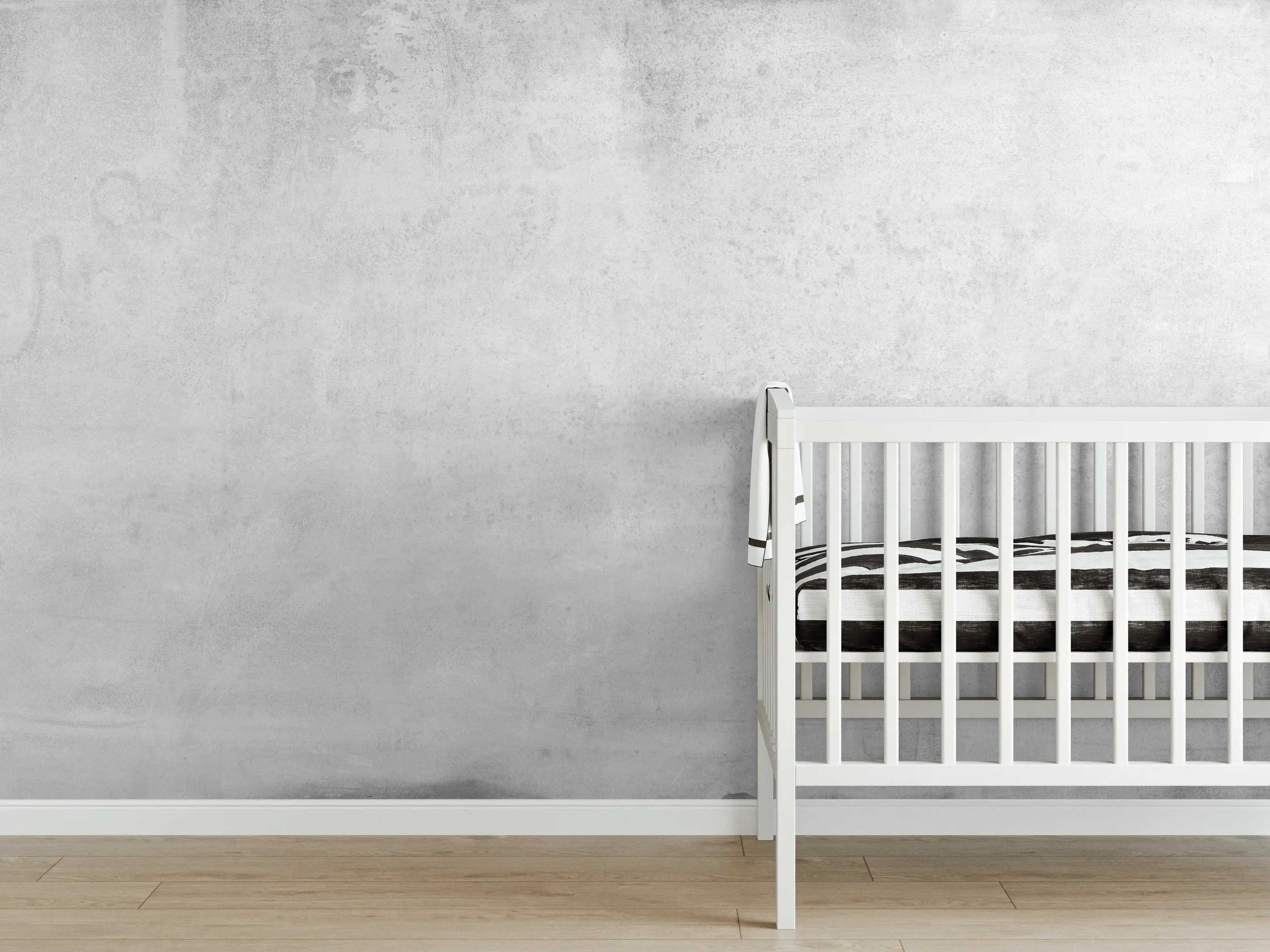 Babyzimmer Wandgestaltung - Verwitterte graue Zementwand