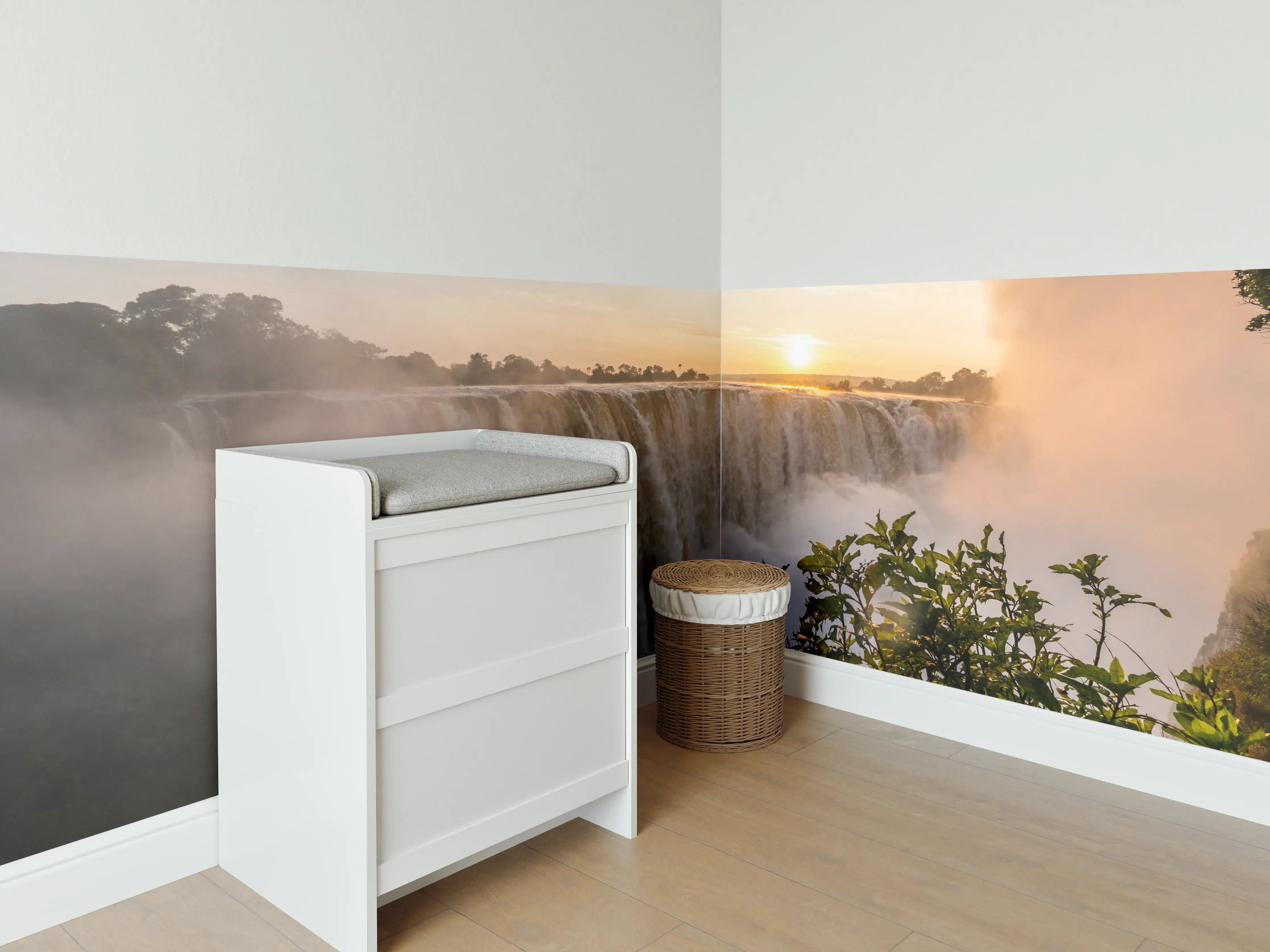 Babyzimmer Wandgestaltung - Victoriafälle bei Sonnenaufgang