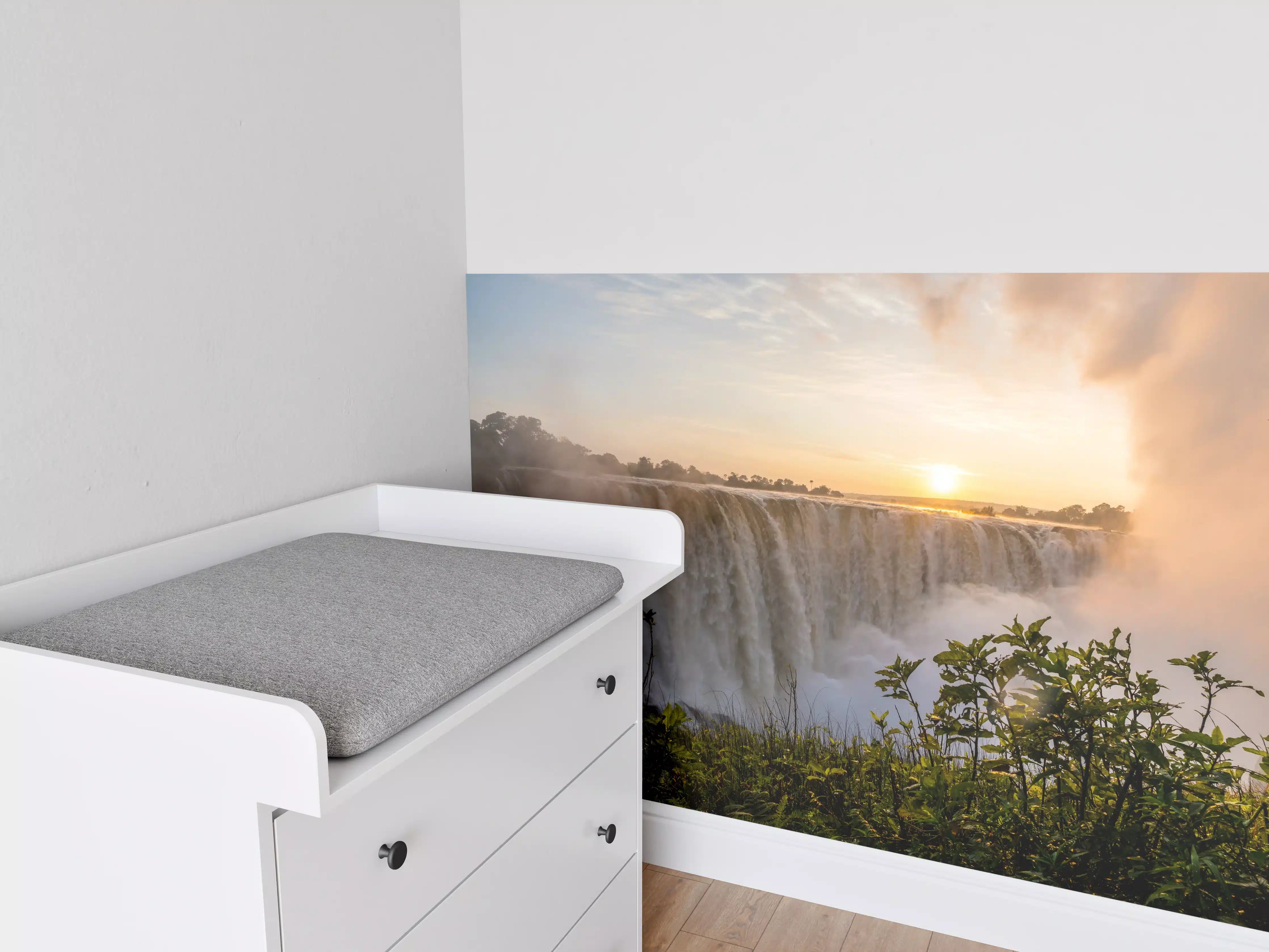 Babyzimmer Wandgestaltung - Victoriafälle bei Sonnenaufgang