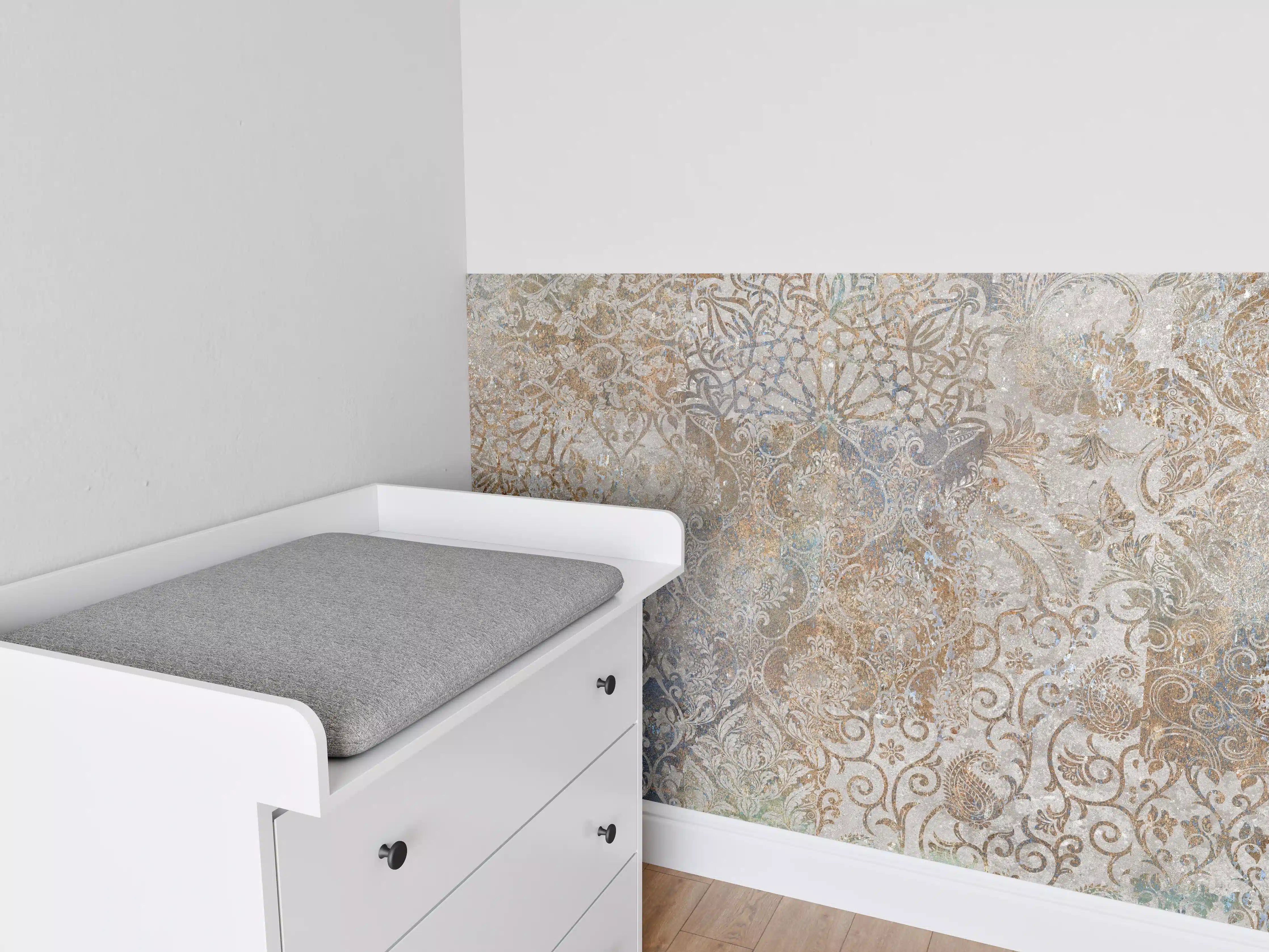 Babyzimmer Wandgestaltung - Vintage Florales Design
