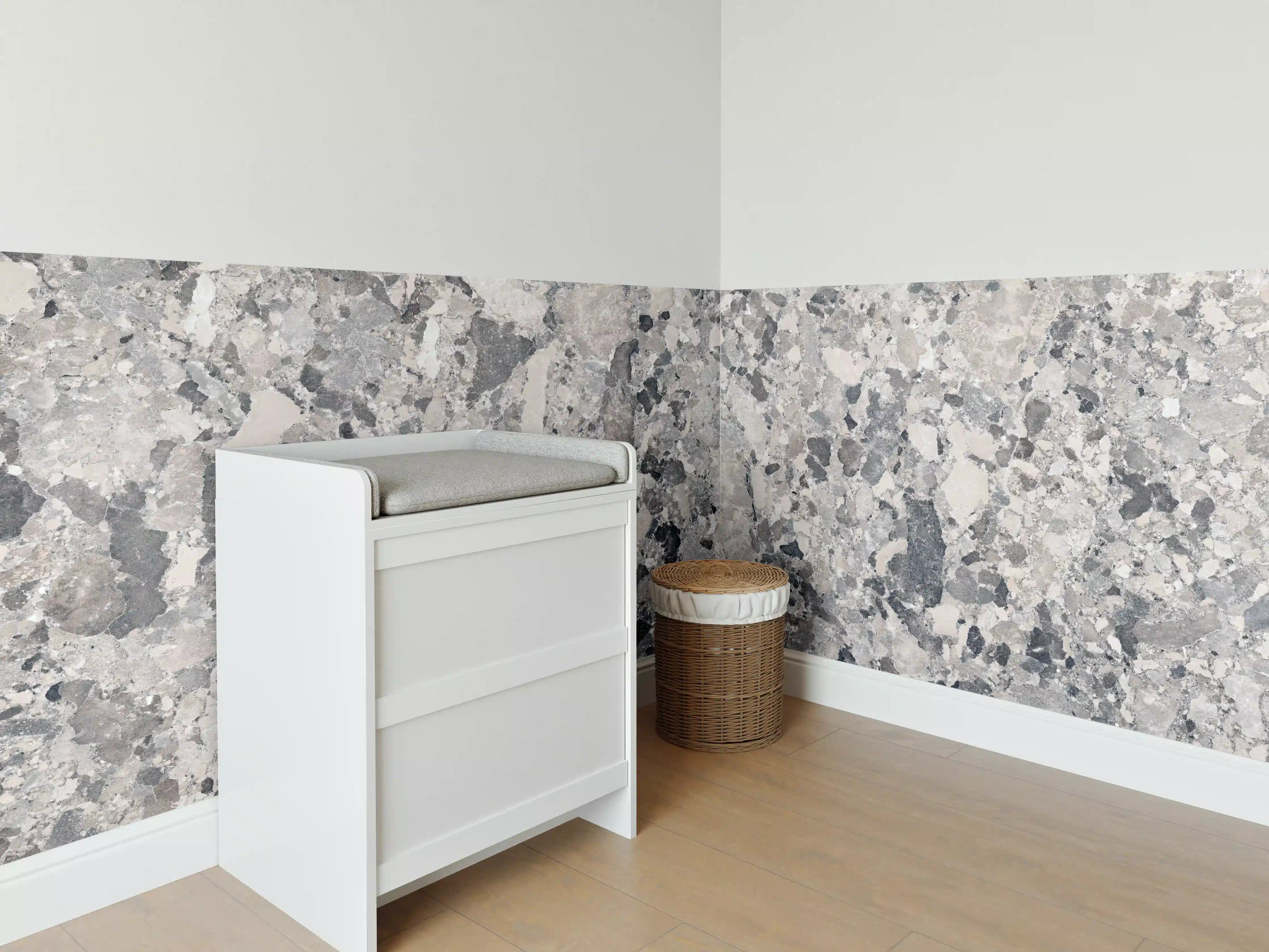 Babyzimmer Wandgestaltung - Vintage Granit-Textur