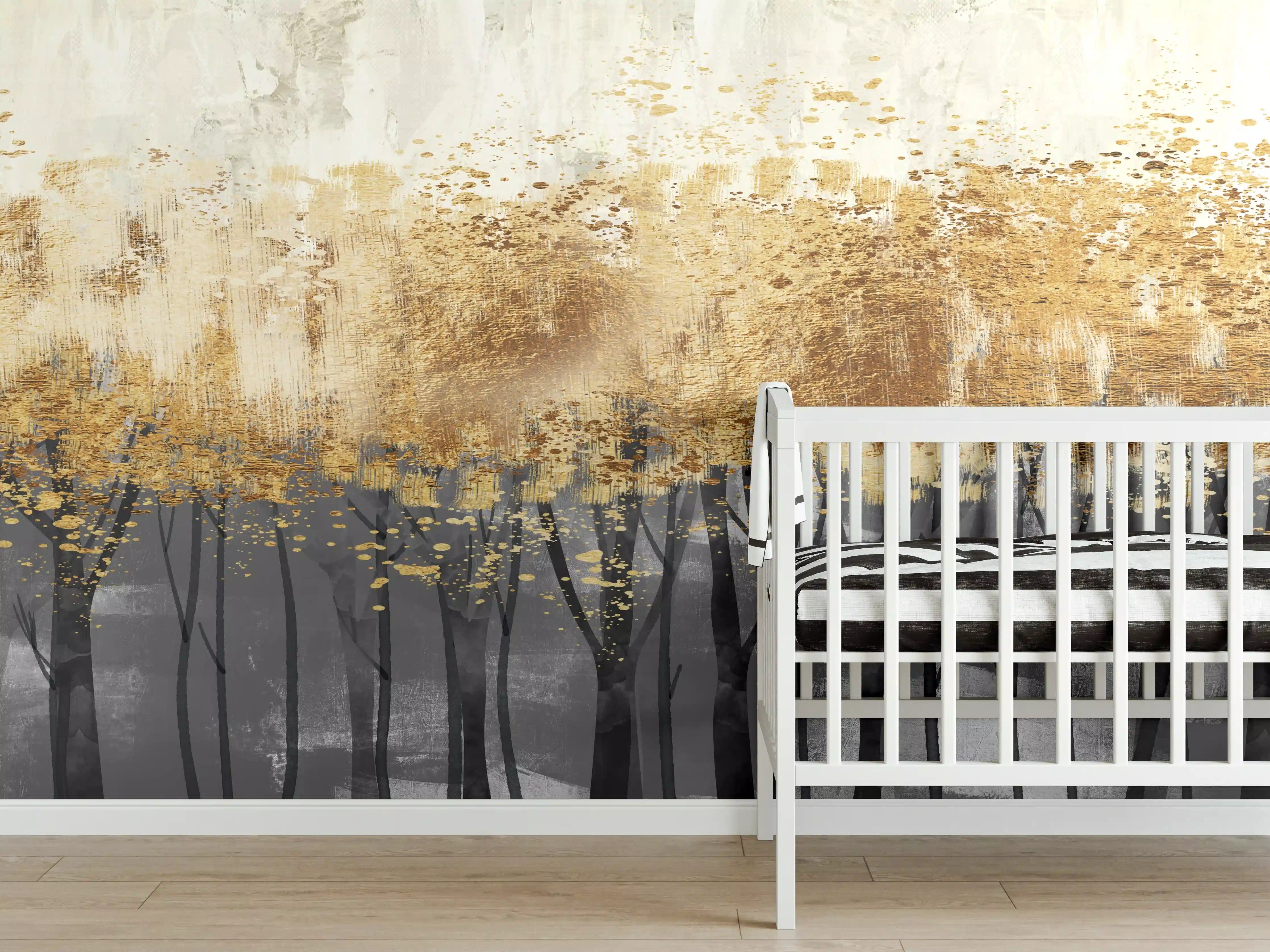 Babyzimmer Wandgestaltung - Vintage Kunstmalerei