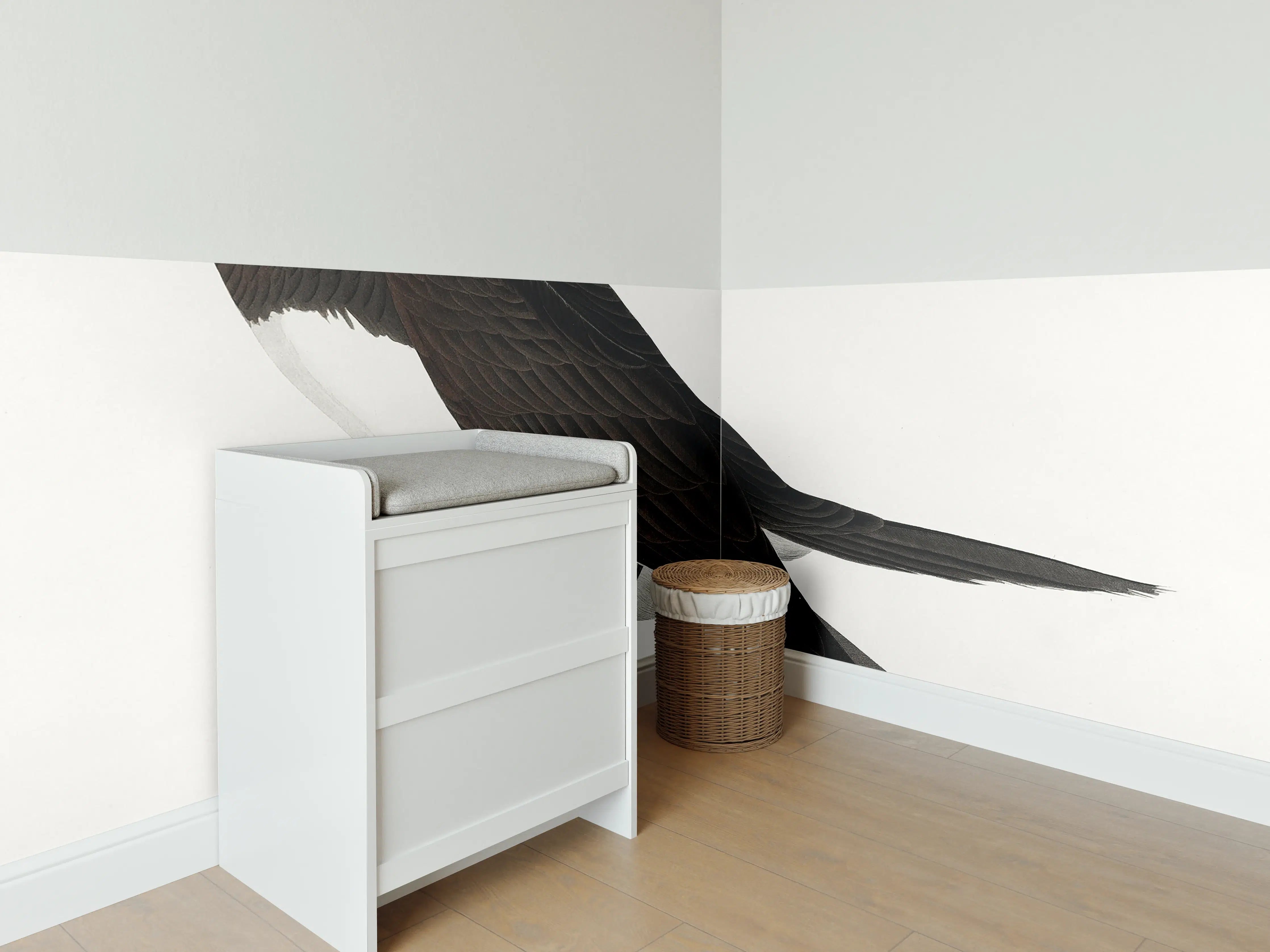 Babyzimmer Wandgestaltung - Vogel Portrait - Robert Havel