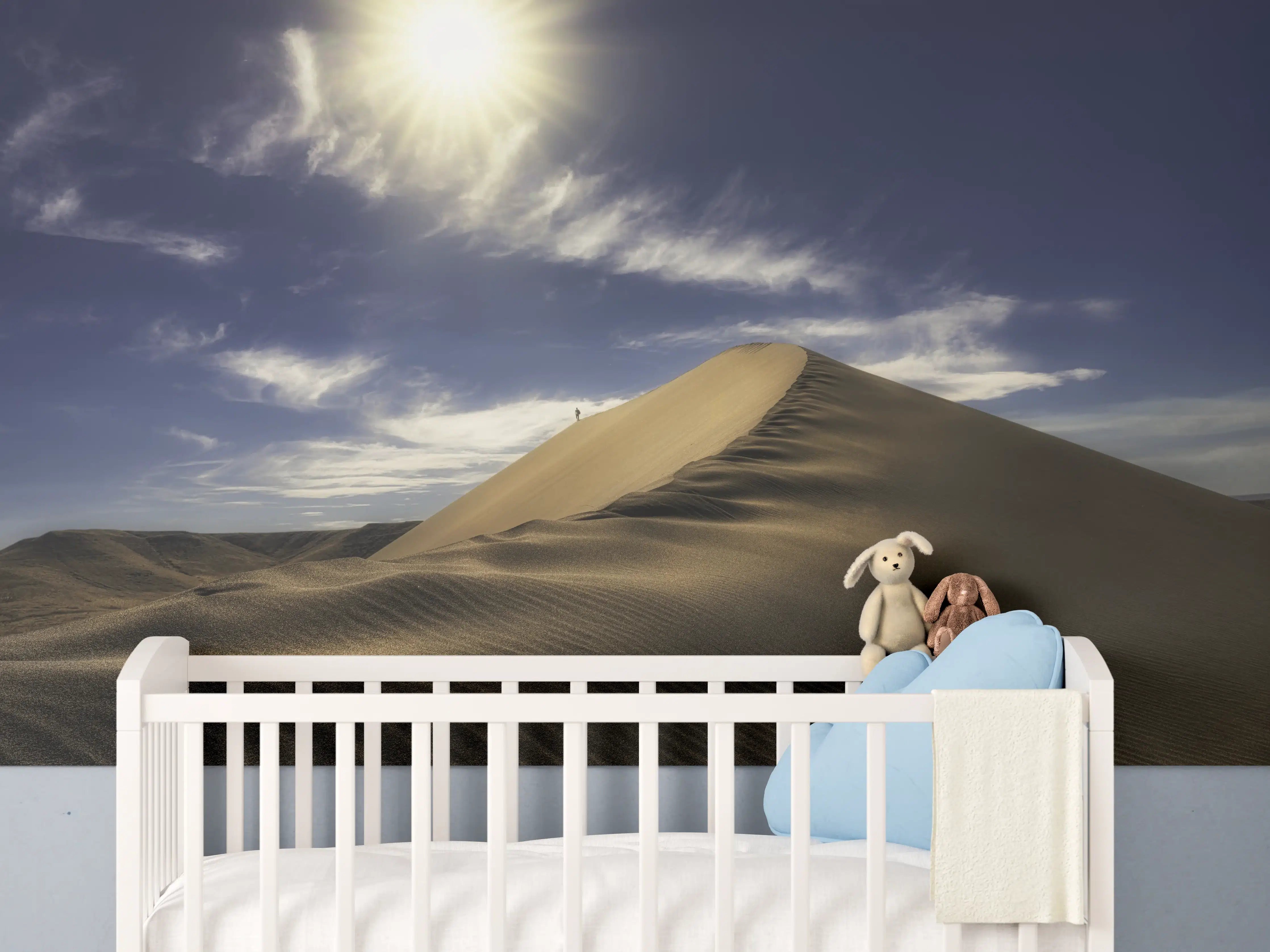 Babyzimmer Wandgestaltung - Wanderer in der Wüste