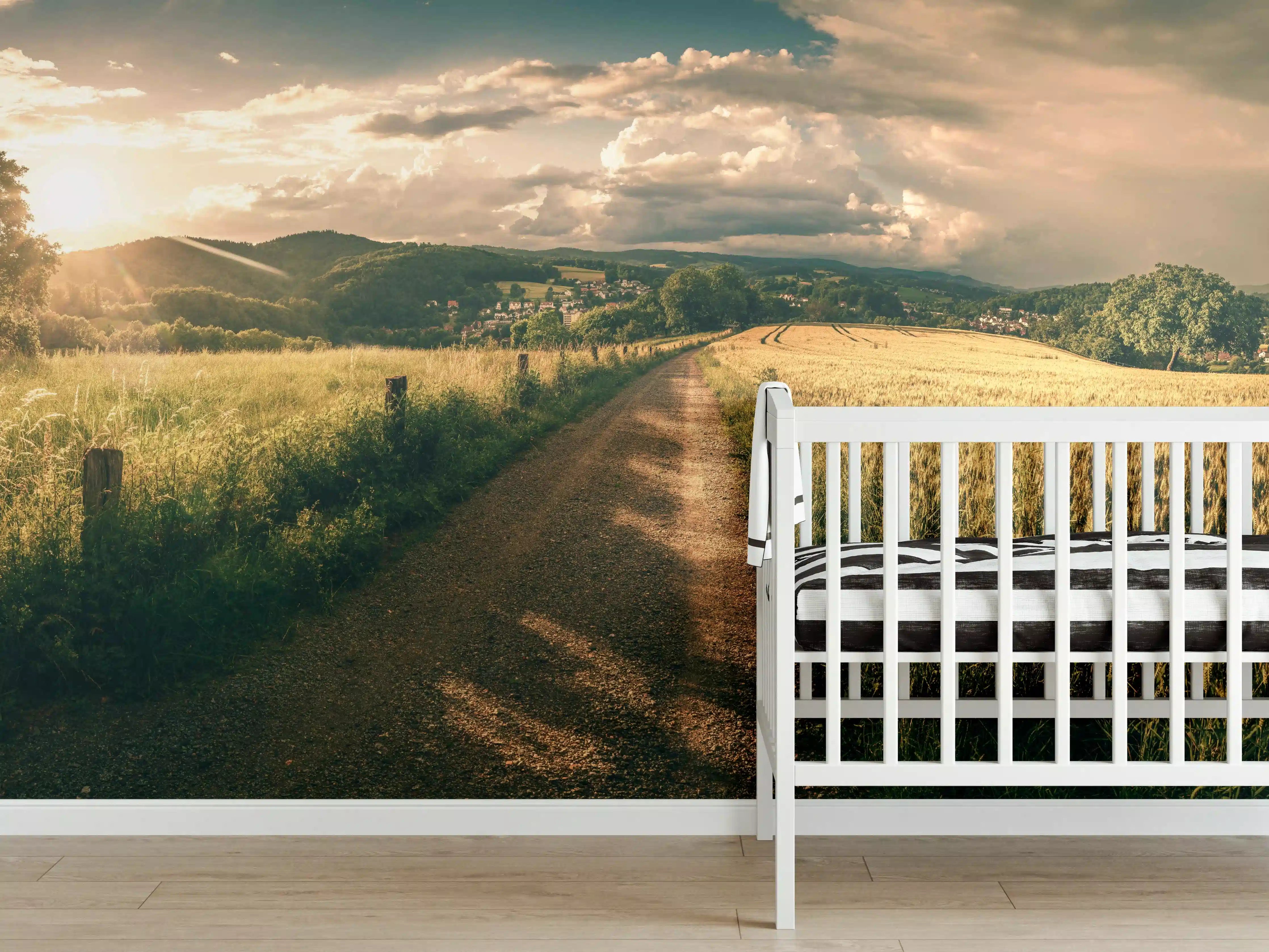 Babyzimmer Wandgestaltung - Wanderpfad