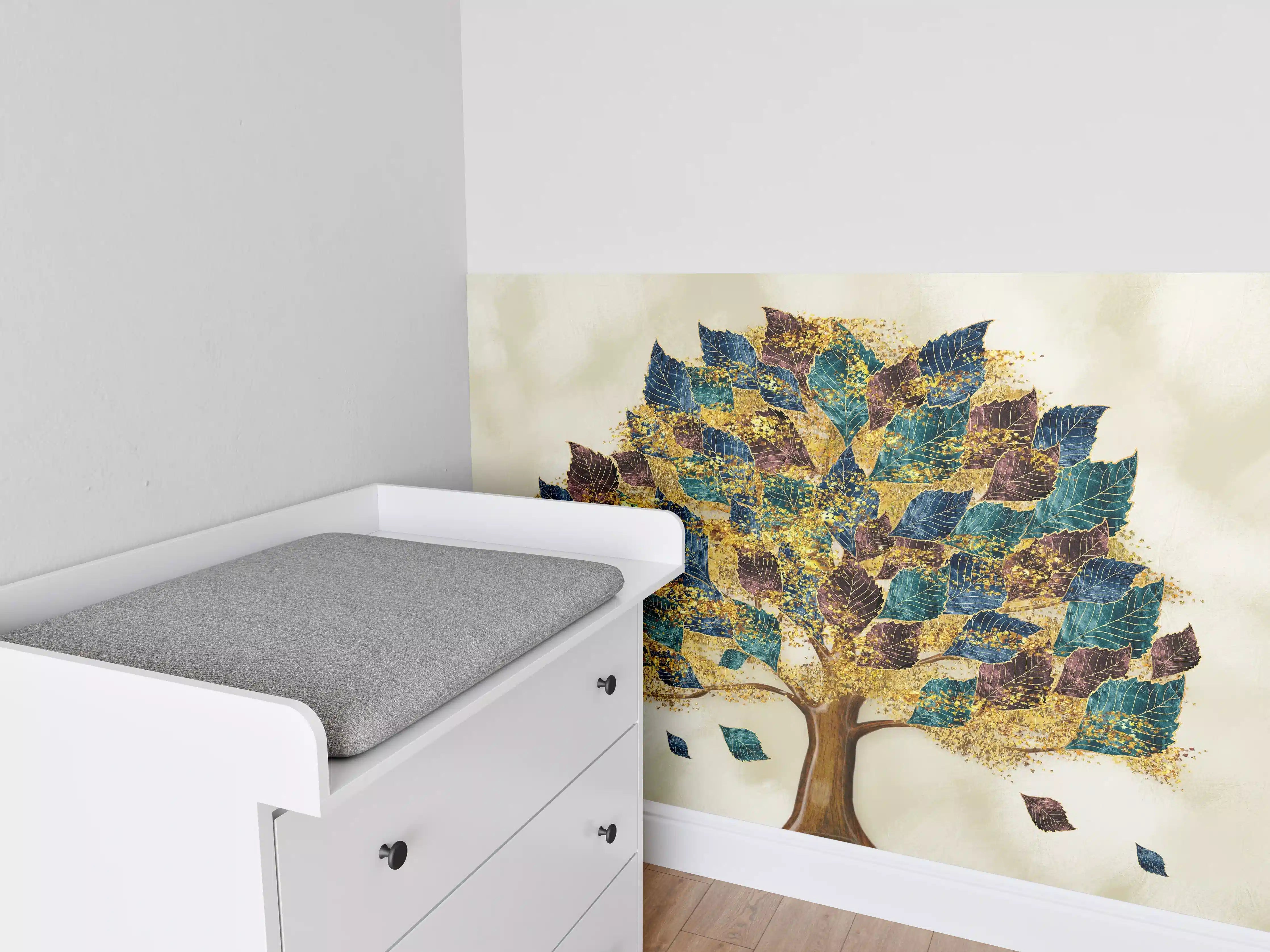 Babyzimmer Wandgestaltung - Wandmalerei - Bunter Baum