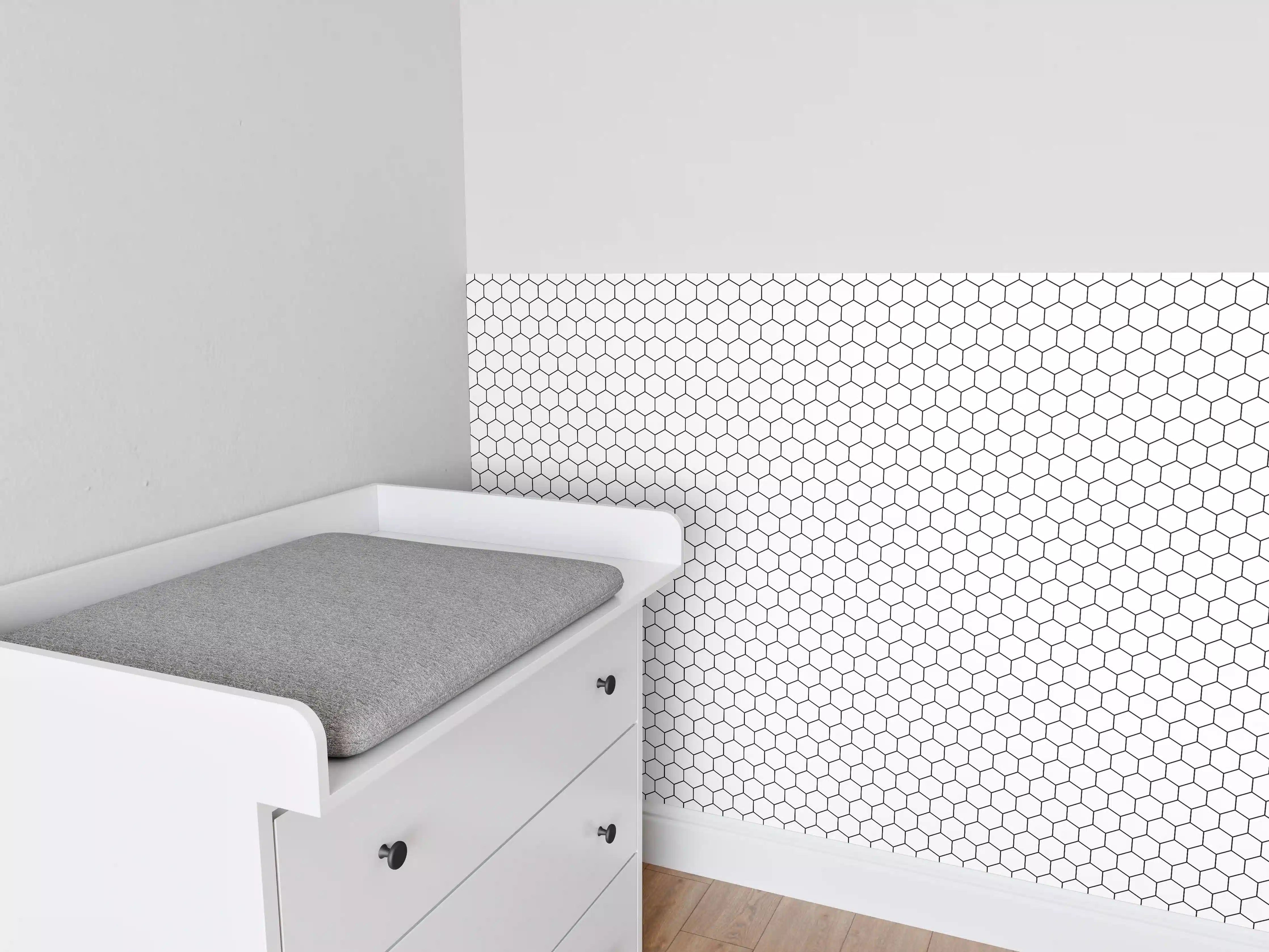 Babyzimmer Wandgestaltung - Warben-Muster
