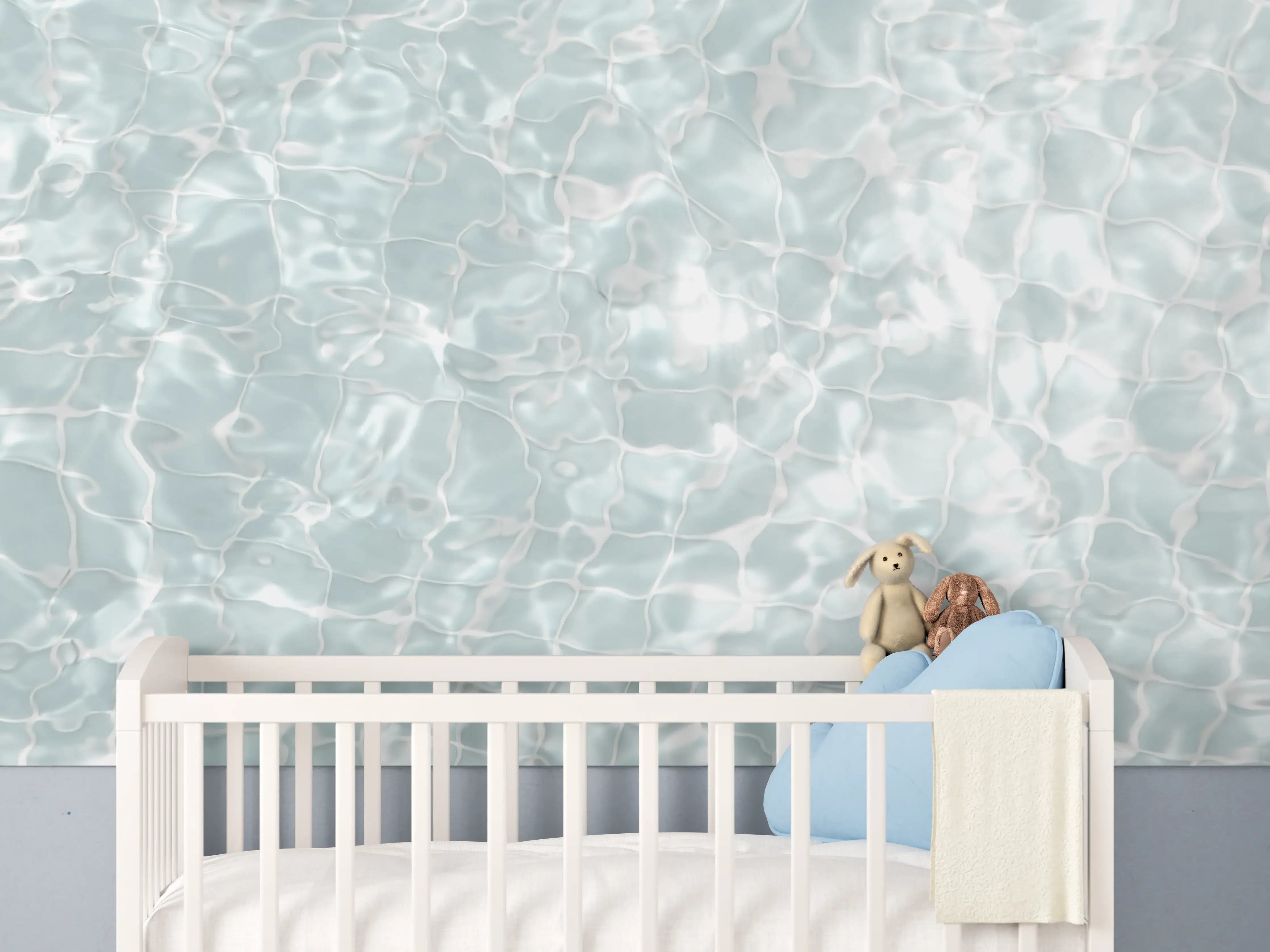 Babyzimmer Wandgestaltung - Wasseroberfläche