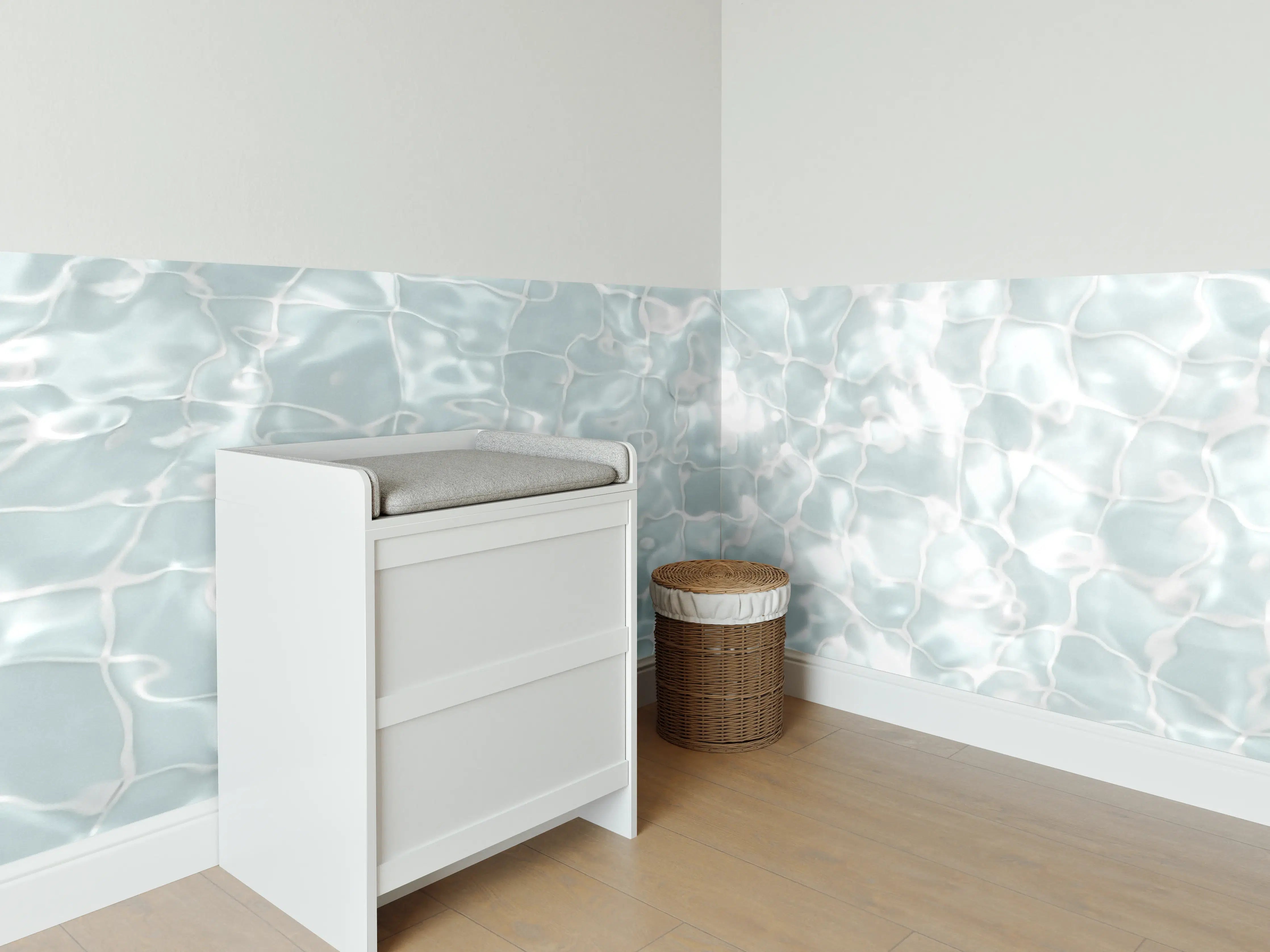 Babyzimmer Wandgestaltung - Wasseroberfläche