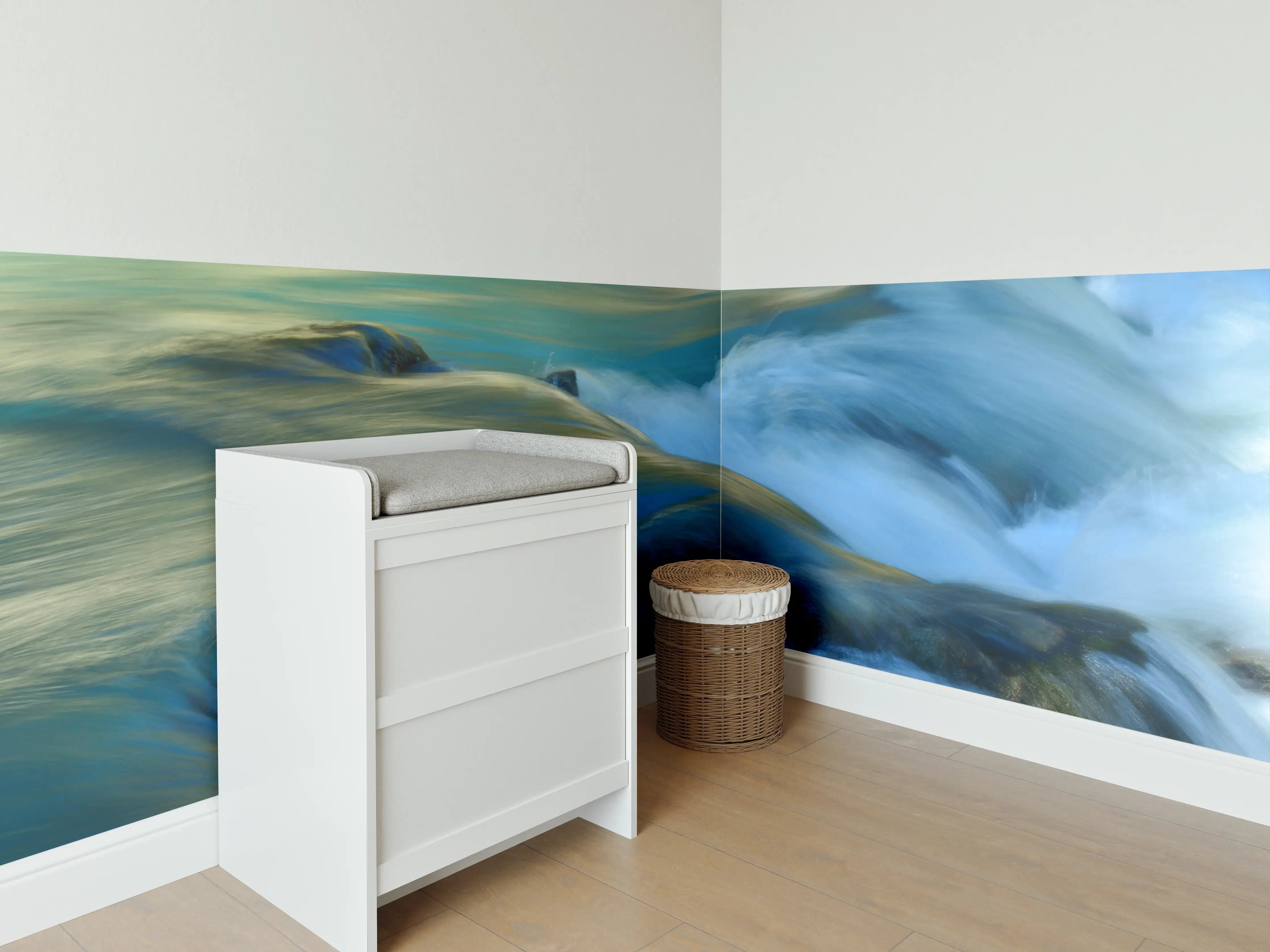 Babyzimmer Wandgestaltung - Wasserströmung im Kaukasus
