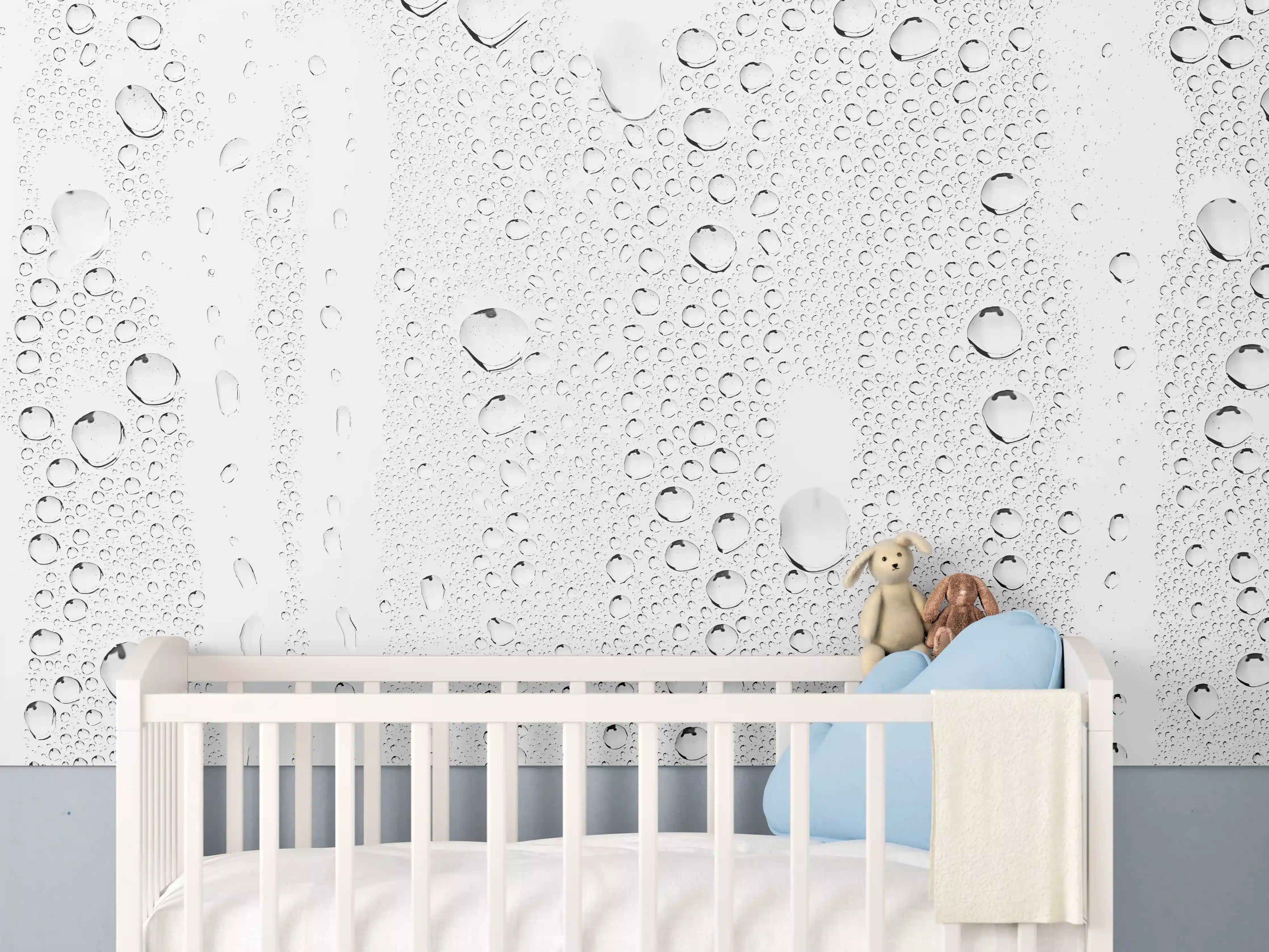 Babyzimmer Wandgestaltung - Wassertropfen auf Glas